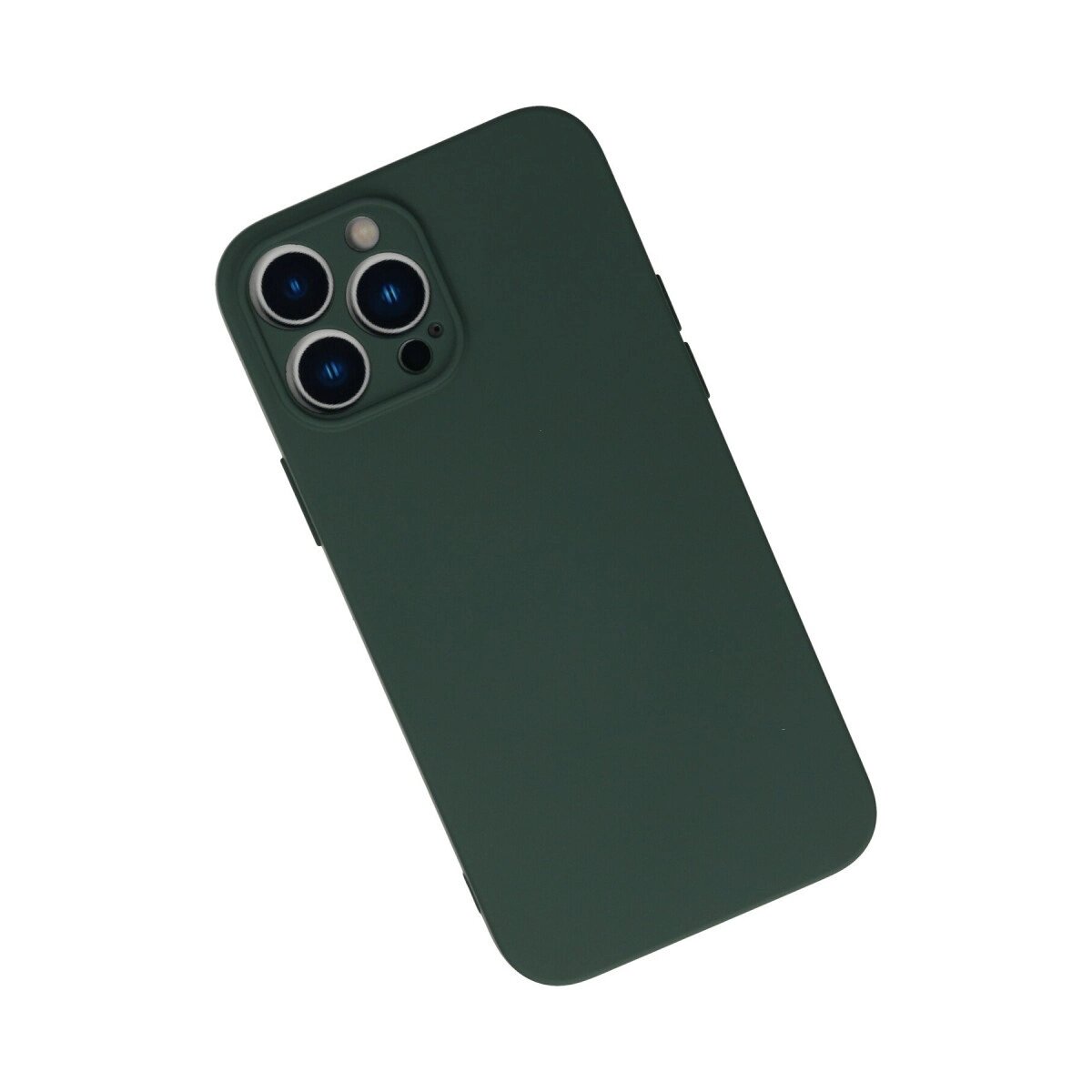 Apple İphone 13 Pro Kılıf Nano İçi Kadife Silikon - Koyu Yeşil Apple İphone 13 Pro Kılıf Nano İçi Kadife Silikon - Koyu Yeşil