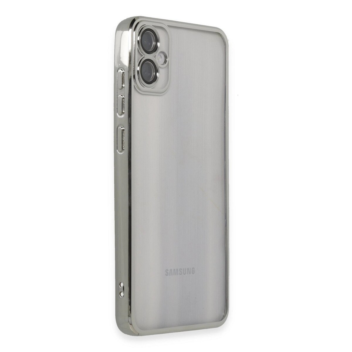 Samsung Galaxy A05 Kılıf Razer Lensli Silikon - Gümüş