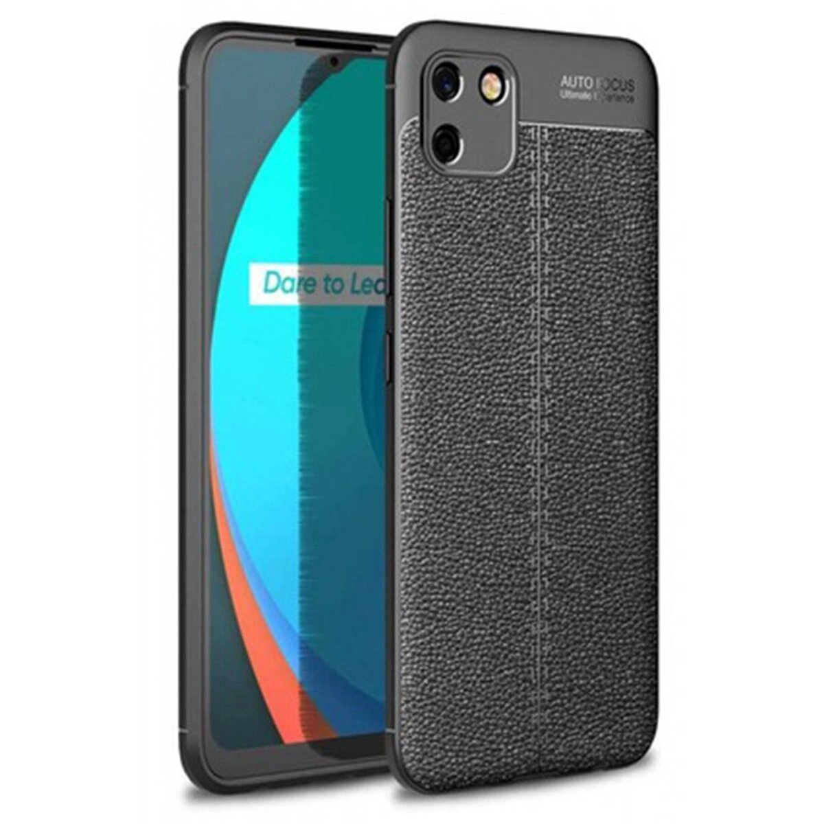 Realme C11 Kılıf Auto Focus Kapak - Siyah Realme C11 Kılıf Auto Focus Kapak - Siyah