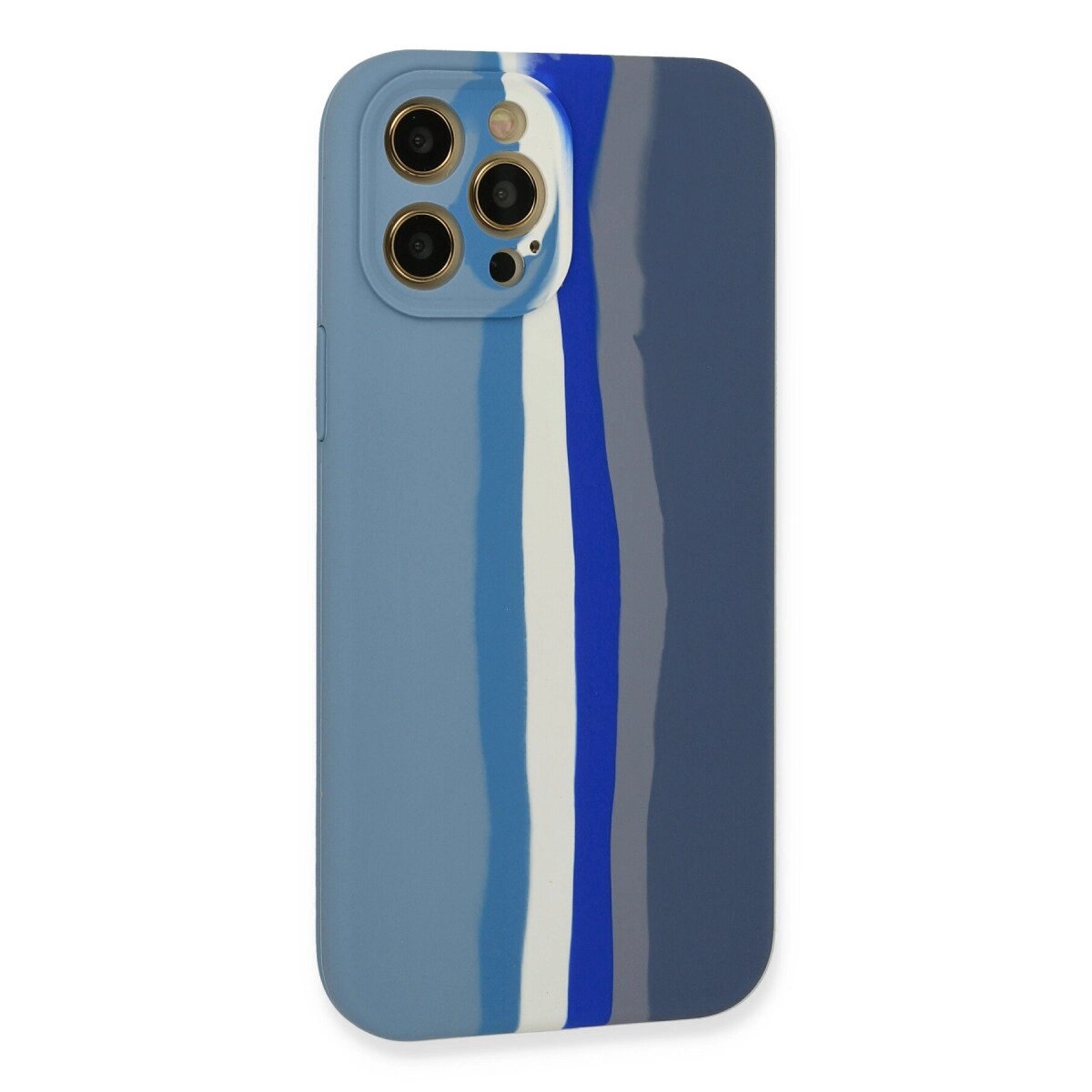 Apple İphone 12 Pro Kılıf Ebruli Lansman Silikon - Mavi-gri Apple İphone 12 Pro Kılıf Ebruli Lansman Silikon - Mavi-gri