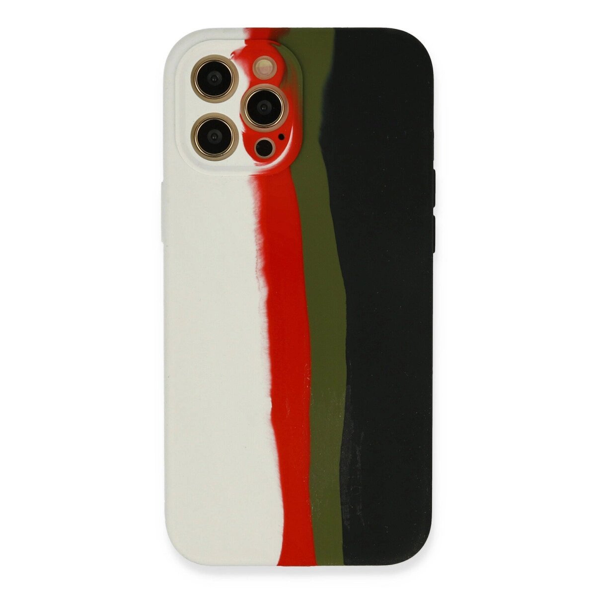 Apple İphone 12 Pro Kılıf Ebruli Lansman Silikon - Beyaz-siyah Apple İphone 12 Pro Kılıf Ebruli Lansman Silikon - Beyaz-siyah