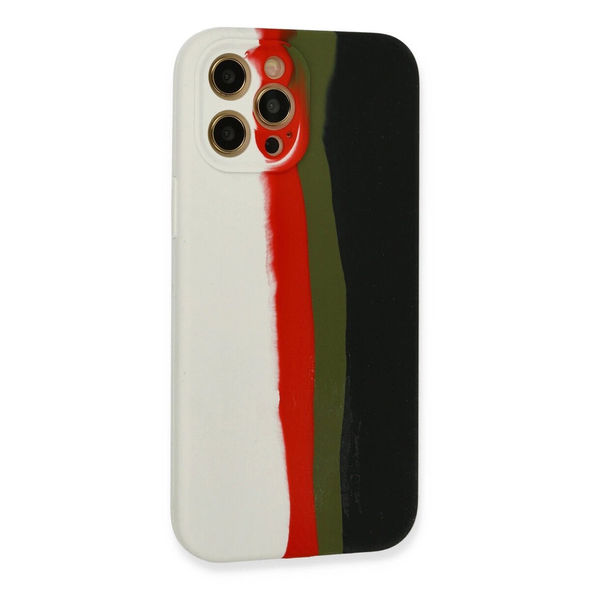 Apple İphone 12 Pro Max Kılıf Ebruli Lansman Silikon - Beyaz-siyah Apple İphone 12 Pro Max Kılıf Ebruli Lansman Silikon - Beyaz-siyah