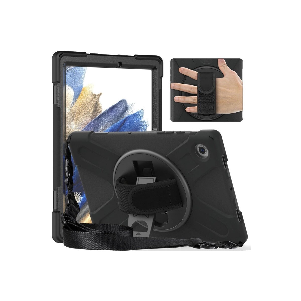 Samsung Galaxy Tab A9 Kılıf Amazing Tablet Kapak - Siyah Samsung Galaxy Tab A9 Kılıf Amazing Tablet Kapak - Siyah
