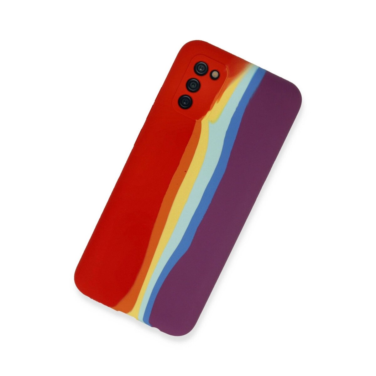Samsung Galaxy A03s Kılıf Ebruli Lansman Silikon - Kırmızı-mor Samsung Galaxy A03s Kılıf Ebruli Lansman Silikon - Kırmızı-mor