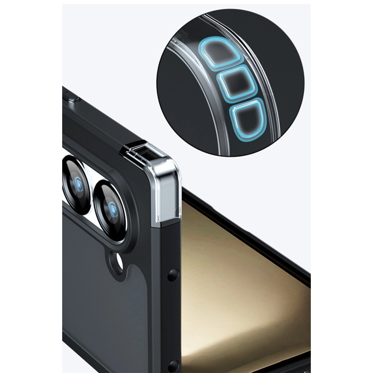 Samsung Galaxy Z Fold 5 Kılıf Blur Fold Kapak - Siyah Samsung Galaxy Z Fold 5 Kılıf Blur Fold Kapak - Siyah