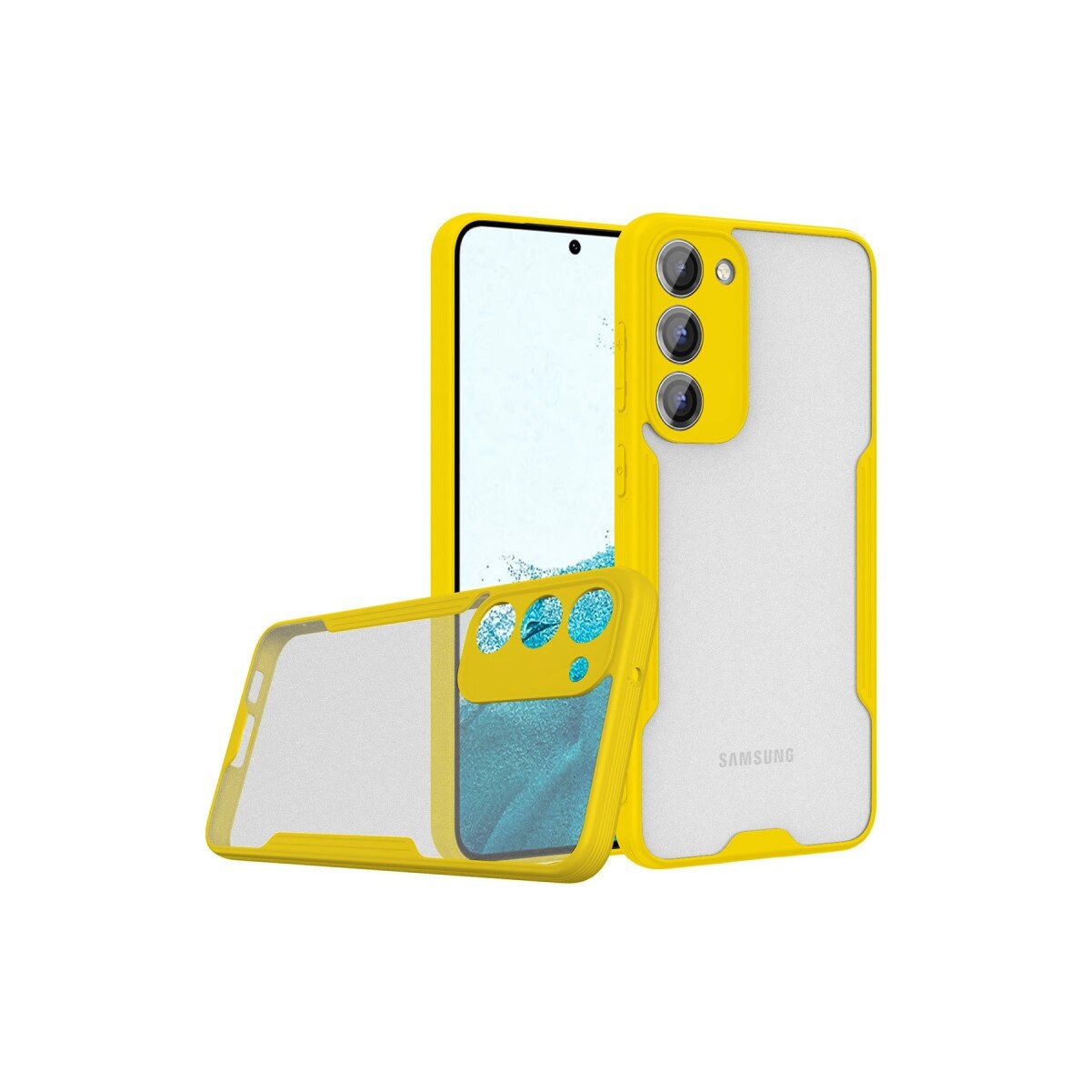 Samsung Galaxy S23 Plus Kılıf Platin Silikon - Sarı Samsung Galaxy S23 Plus Kılıf Platin Silikon - Sarı