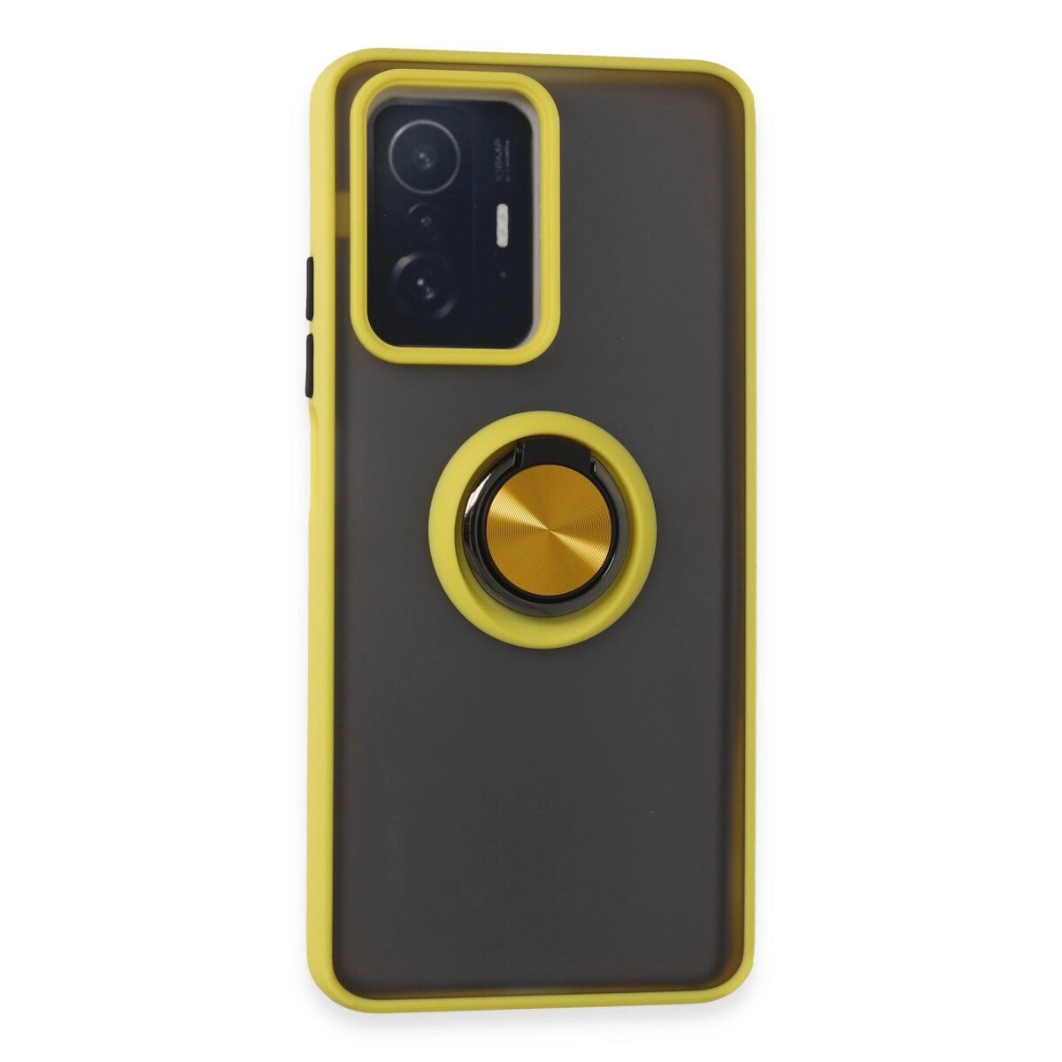 Xiaomi Mi 11t Pro Kılıf Montreal Yüzüklü Silikon Kapak - Sarı Xiaomi Mi 11t Pro Kılıf Montreal Yüzüklü Silikon Kapak - Sarı