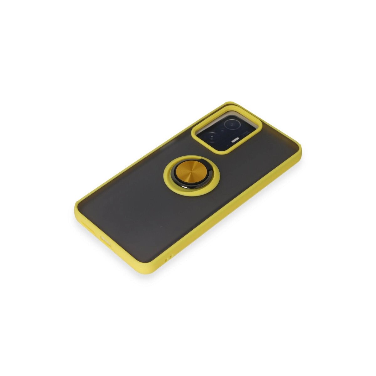 Xiaomi Mi 11t Pro Kılıf Montreal Yüzüklü Silikon Kapak - Sarı Xiaomi Mi 11t Pro Kılıf Montreal Yüzüklü Silikon Kapak - Sarı
