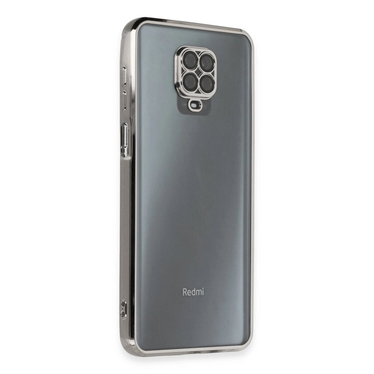 Xiaomi Redmi Note 9 Pro Kılıf Razer Lensli Silikon - Gümüş Xiaomi Redmi Note 9 Pro Kılıf Razer Lensli Silikon - Gümüş