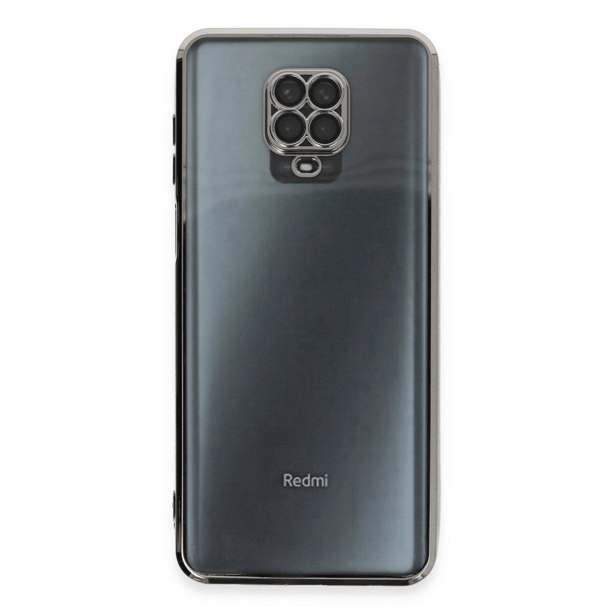 Xiaomi Redmi Note 9 Pro Kılıf Razer Lensli Silikon - Gümüş Xiaomi Redmi Note 9 Pro Kılıf Razer Lensli Silikon - Gümüş