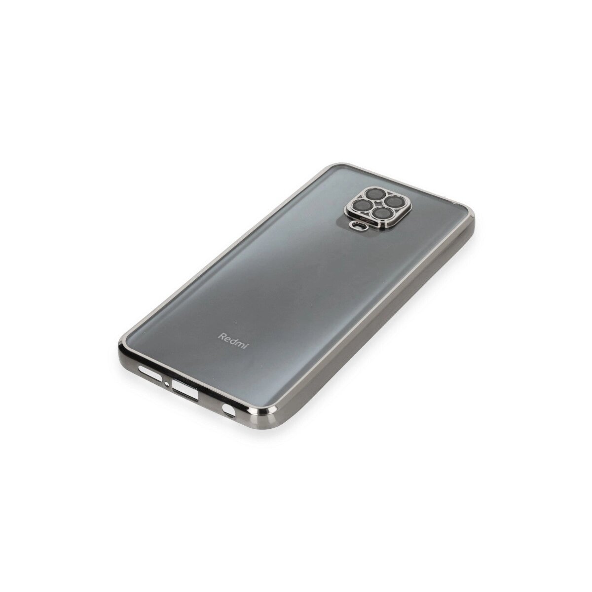 Xiaomi Redmi Note 9 Pro Kılıf Razer Lensli Silikon - Gümüş Xiaomi Redmi Note 9 Pro Kılıf Razer Lensli Silikon - Gümüş
