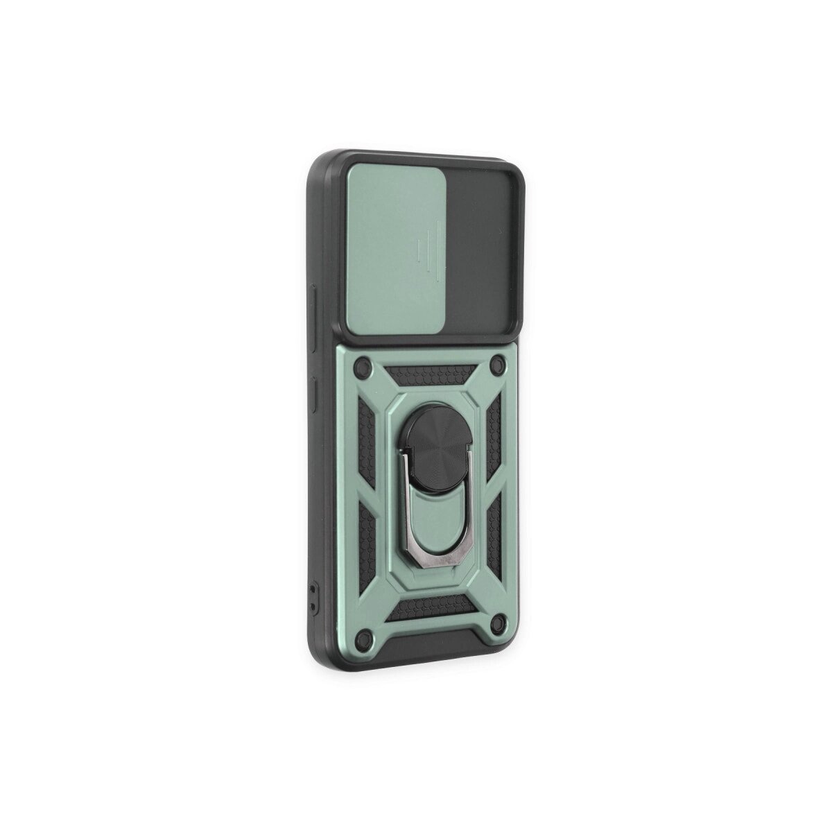 Samsung Galaxy S24 Kılıf Pars Lens Yüzüklü Silikon - Yeşil