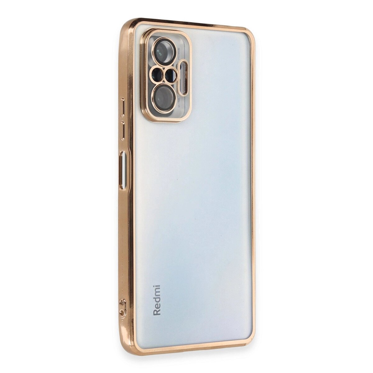 Xiaomi Redmi Note 10 Pro Kılıf Razer Lensli Silikon - Gold Xiaomi Redmi Note 10 Pro Kılıf Razer Lensli Silikon - Gold