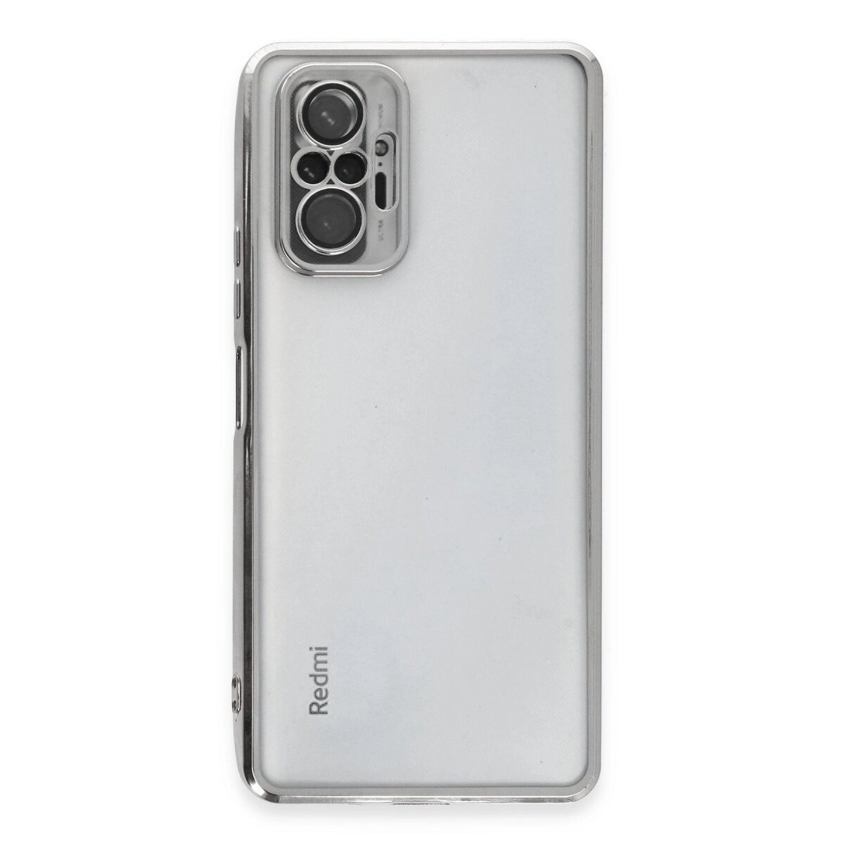 Xiaomi Redmi Note 10 Pro Kılıf Razer Lensli Silikon - Gümüş Xiaomi Redmi Note 10 Pro Kılıf Razer Lensli Silikon - Gümüş