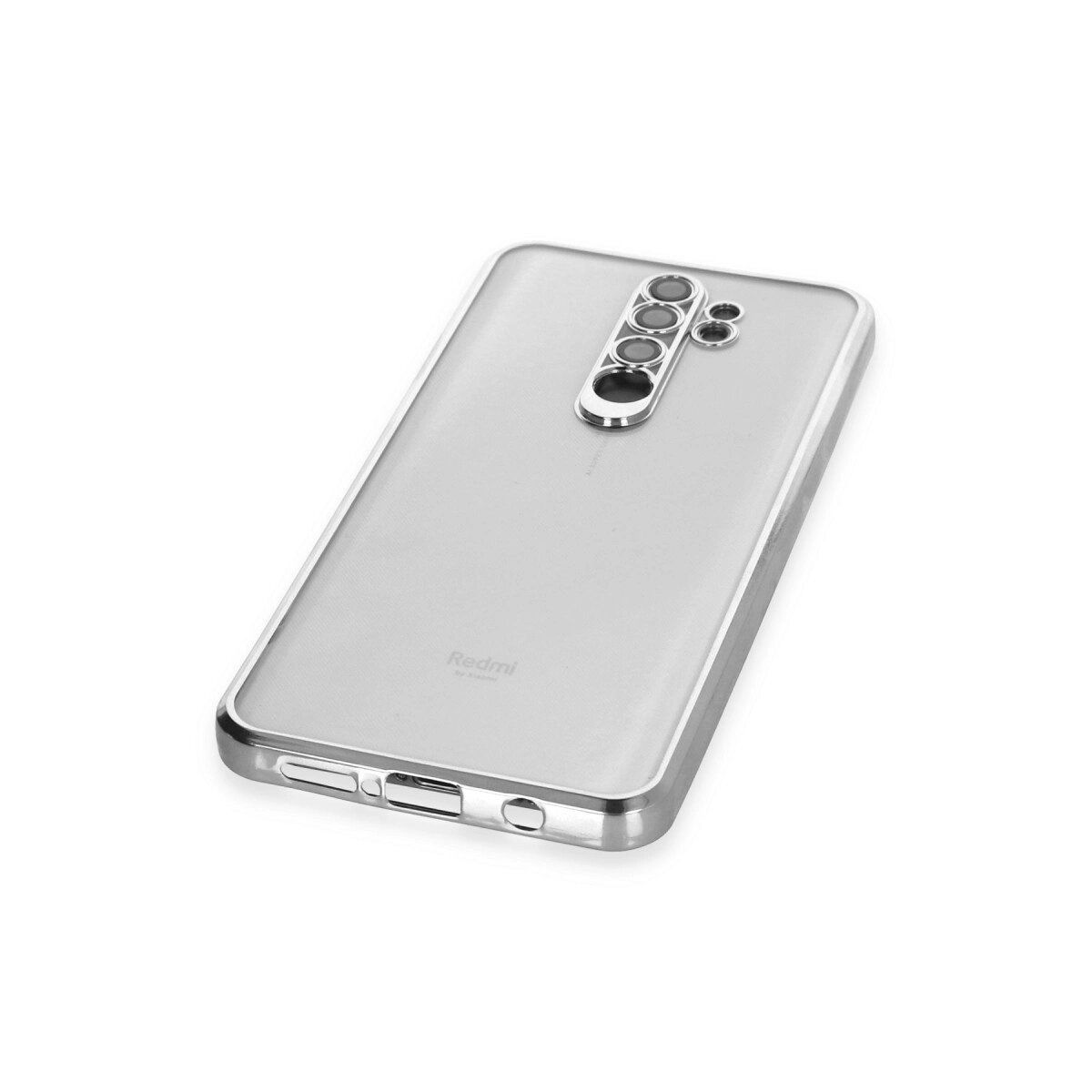 Xiaomi Redmi Note 8 Pro Kılıf Razer Lensli Silikon - Gümüş Xiaomi Redmi Note 8 Pro Kılıf Razer Lensli Silikon - Gümüş