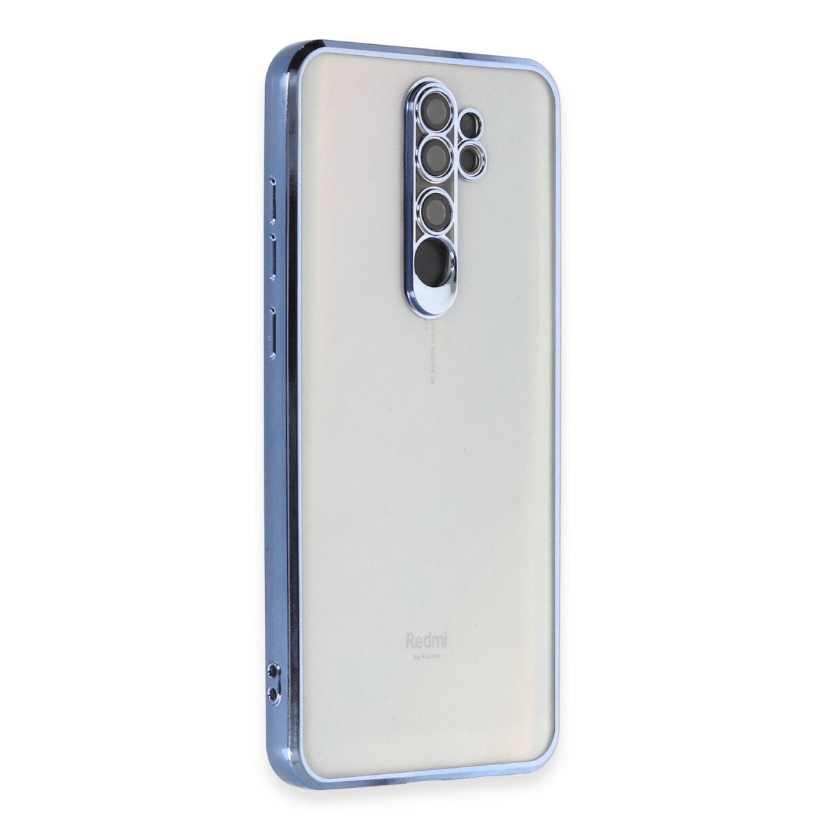 Xiaomi Redmi Note 8 Pro Kılıf Razer Lensli Silikon - Açık Mavi