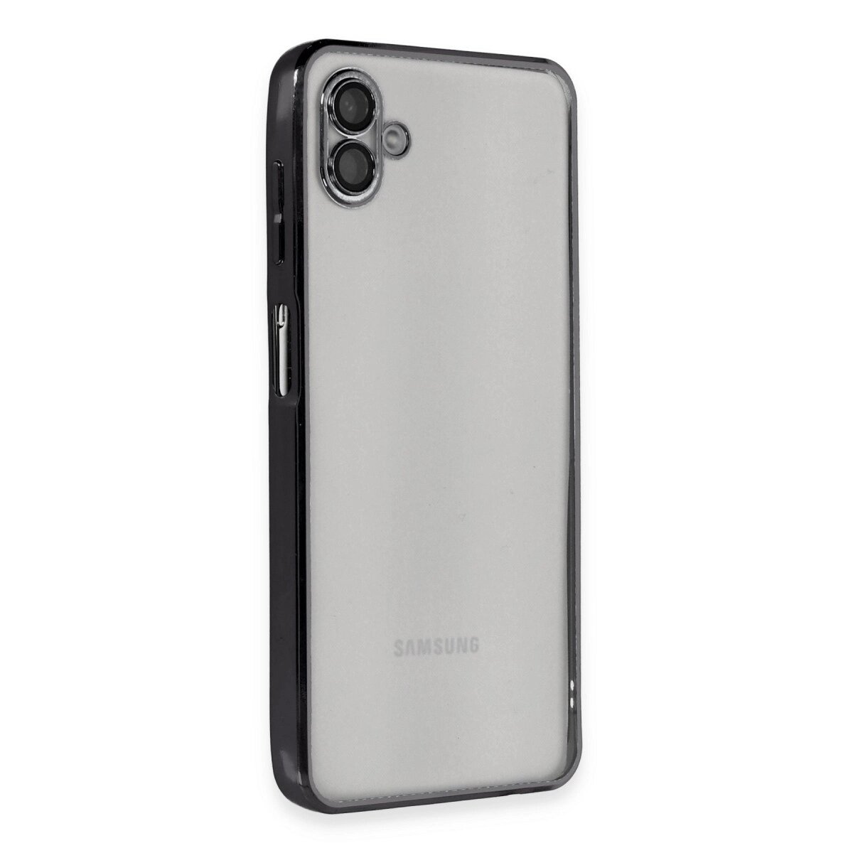 Galaxy A04 Kılıf  Lensli  - Siyah