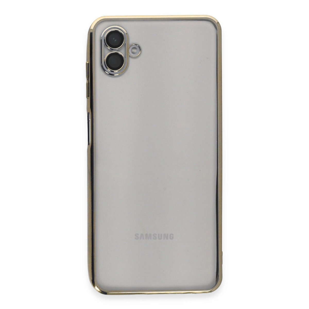 Samsung Galaxy A04 Kılıf Razer Lensli Silikon - Gold Samsung Galaxy A04 Kılıf Razer Lensli Silikon - Gold