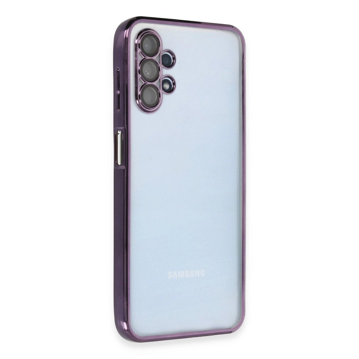 Samsung Galaxy A13 4g Kılıf Razer Lensli Silikon - Mor Samsung Galaxy A13 4g Kılıf Razer Lensli Silikon - Mor
