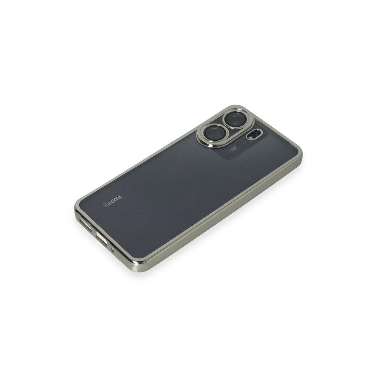 Xiaomi Redmi 13c Kılıf Razer Lensli Silikon - Gümüş Xiaomi Redmi 13c Kılıf Razer Lensli Silikon - Gümüş