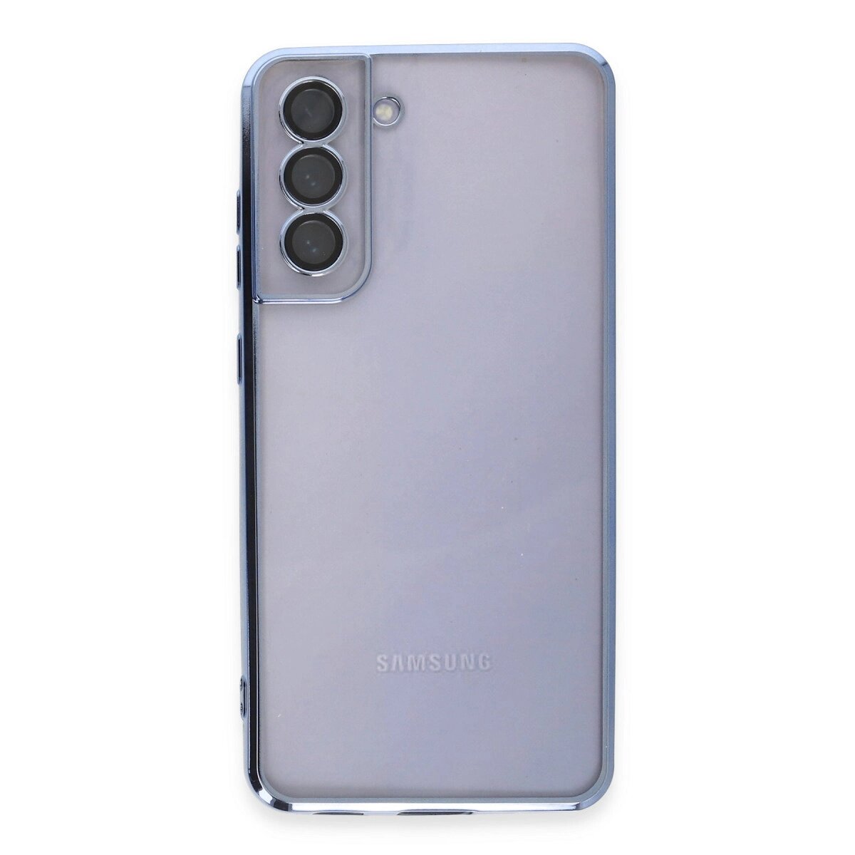 Samsung Galaxy S21 Fe Kılıf Razer Lensli Silikon - Açık Mavi Samsung Galaxy S21 Fe Kılıf Razer Lensli Silikon - Açık Mavi