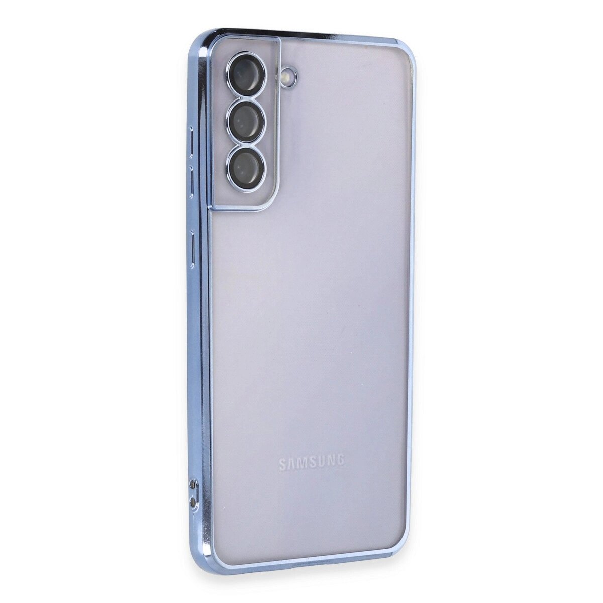 Samsung Galaxy S21 Fe Kılıf Razer Lensli Silikon - Açık Mavi Samsung Galaxy S21 Fe Kılıf Razer Lensli Silikon - Açık Mavi
