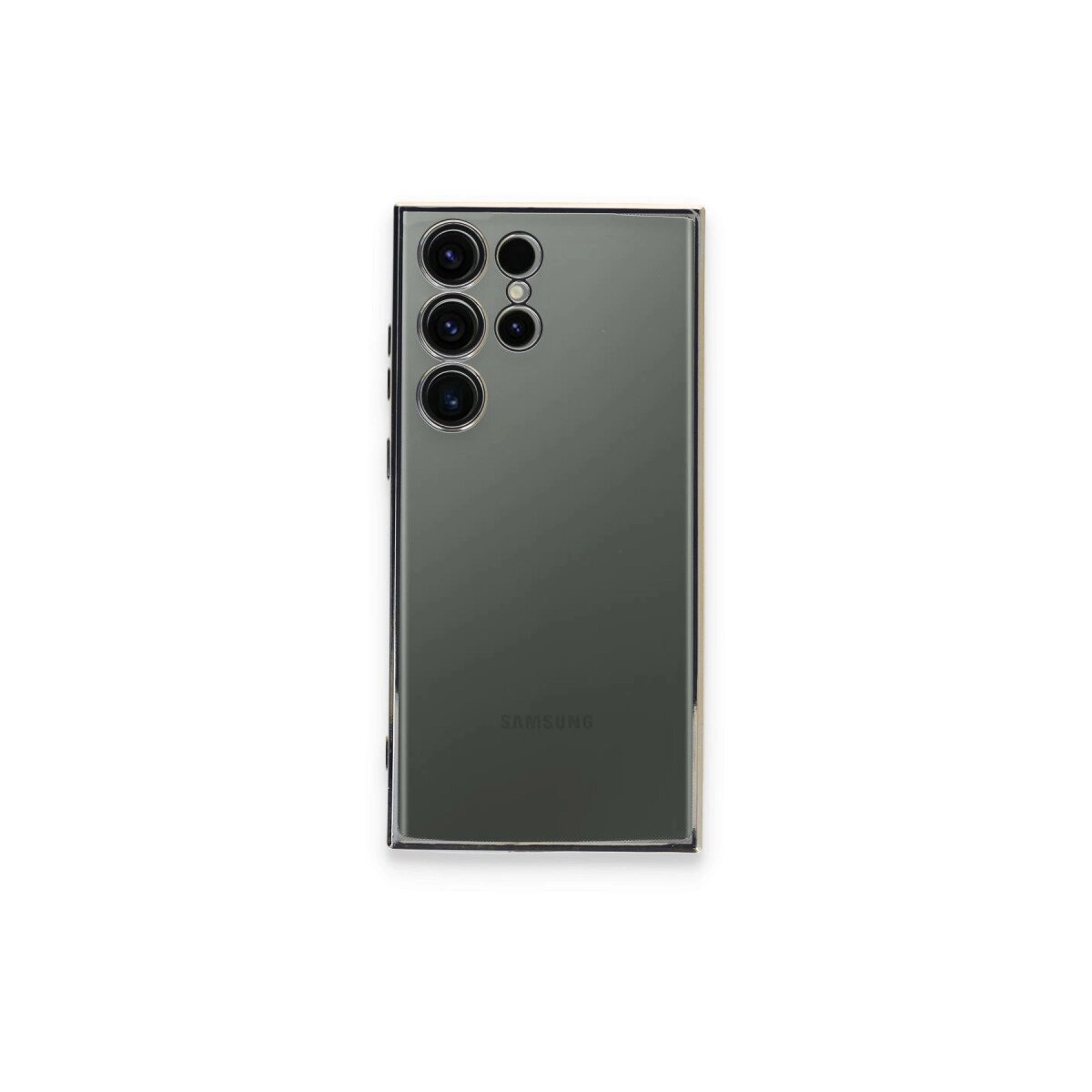 Samsung Galaxy S23 Ultra Kılıf Razer Lensli Silikon - Gold