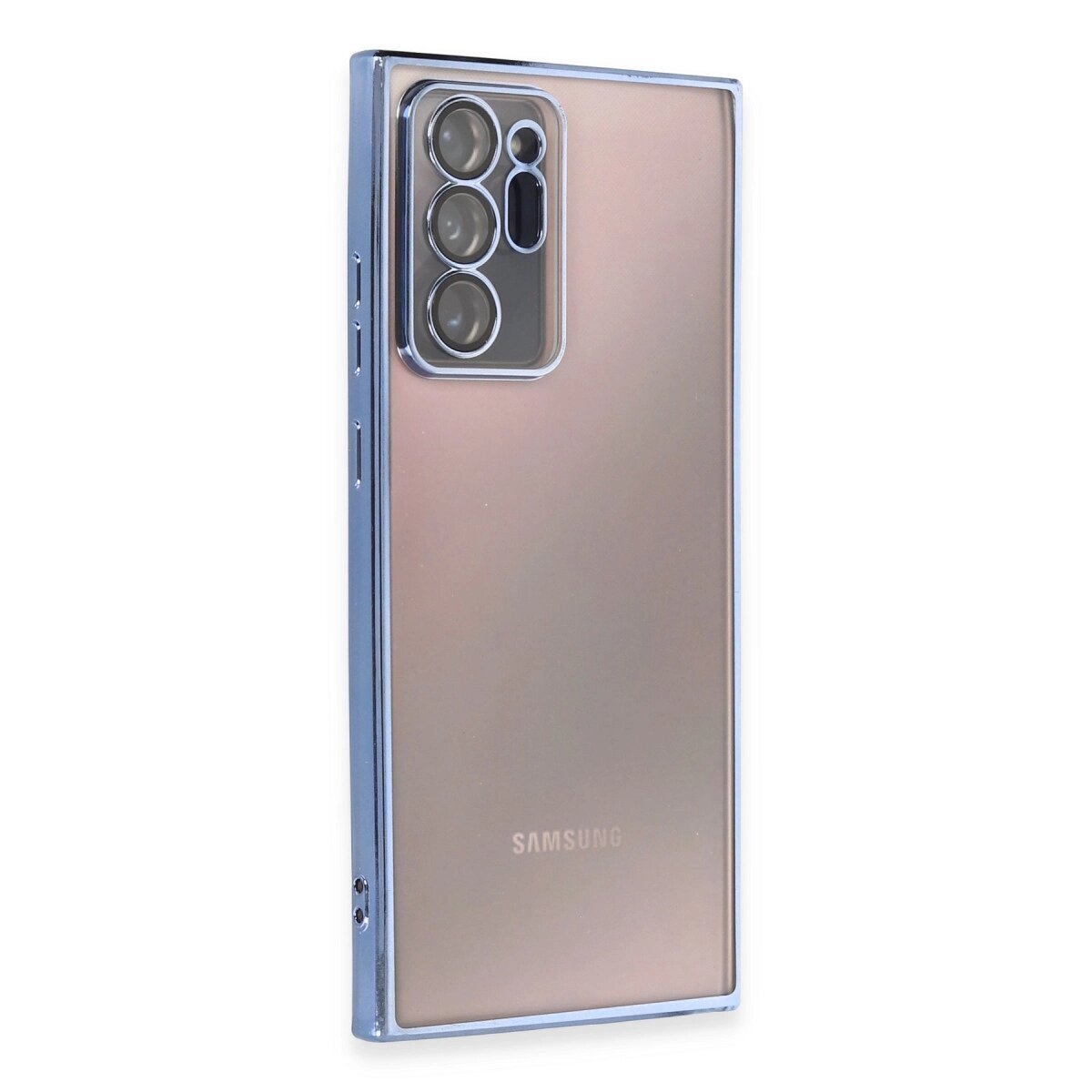 Samsung Galaxy Note 20 Ultra Kılıf Razer Lensli Silikon - Açık Mavi Samsung Galaxy Note 20 Ultra Kılıf Razer Lensli Silikon - Açık Mavi