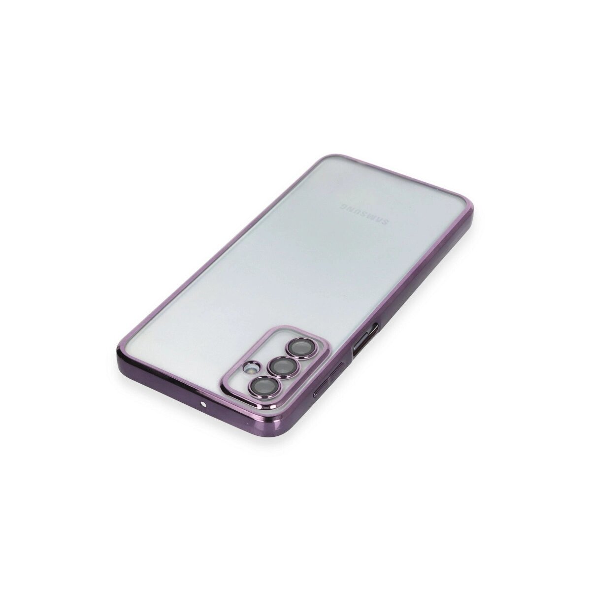 Samsung Galaxy M23 Kılıf Razer Lensli Silikon - Mor Samsung Galaxy M23 Kılıf Razer Lensli Silikon - Mor