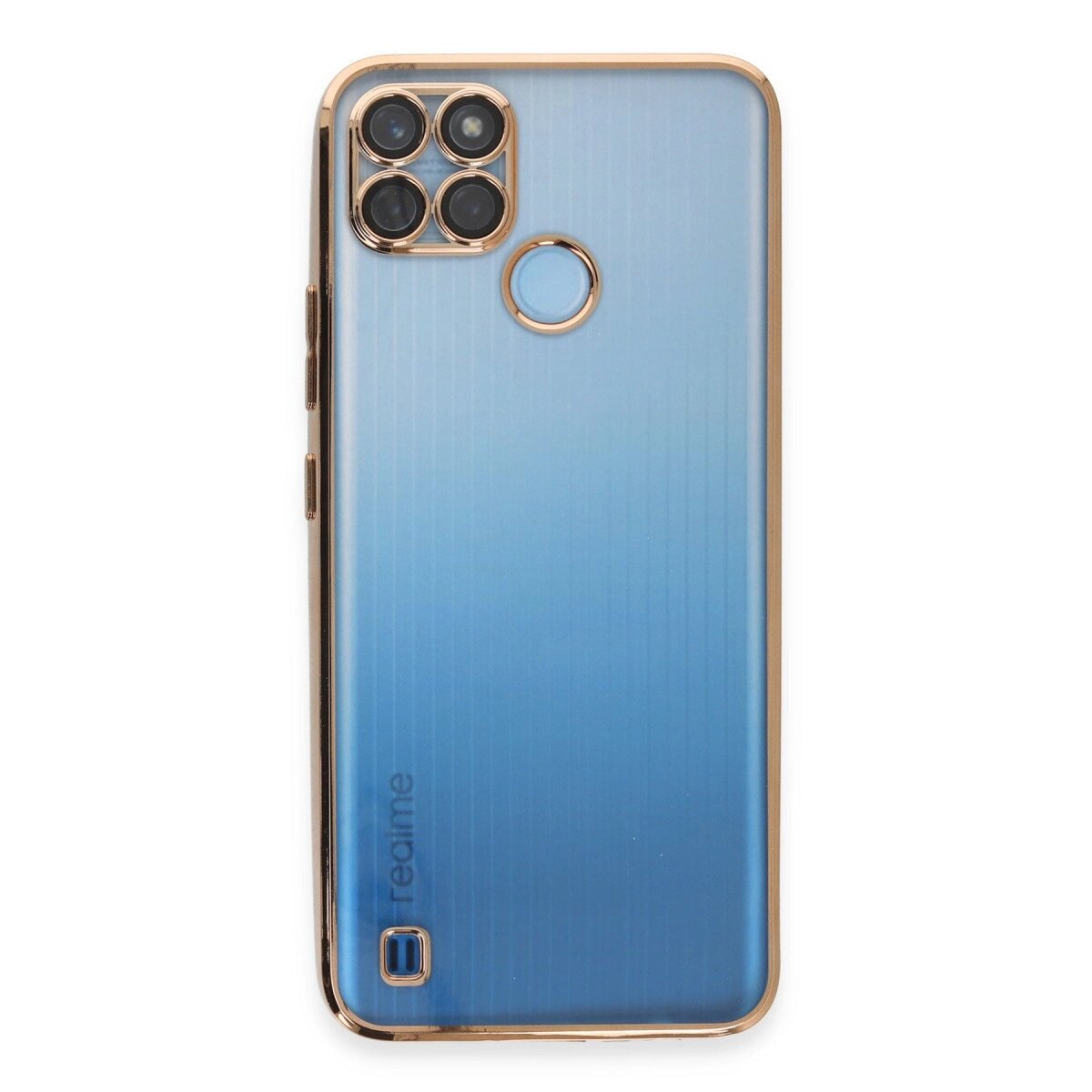 Realme C25y Kılıf Razer Lensli Silikon - Gold Realme C25y Kılıf Razer Lensli Silikon - Gold