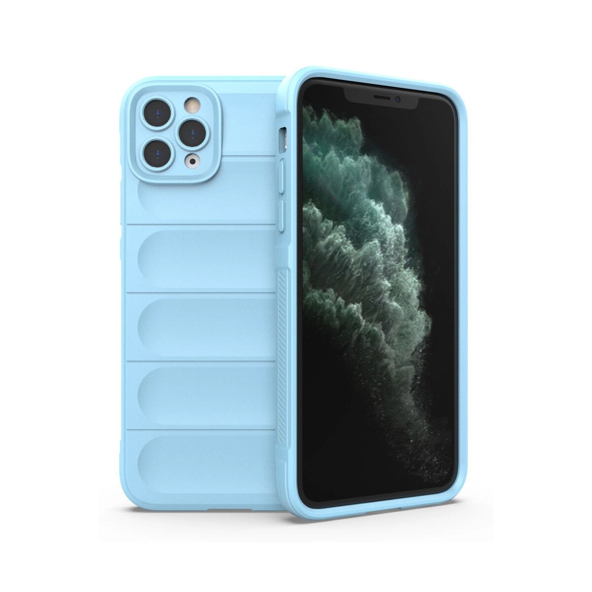 Apple İphone 11 Pro Max Kılıf Optimum Silikon - Sky Blue Apple İphone 11 Pro Max Kılıf Optimum Silikon - Sky Blue
