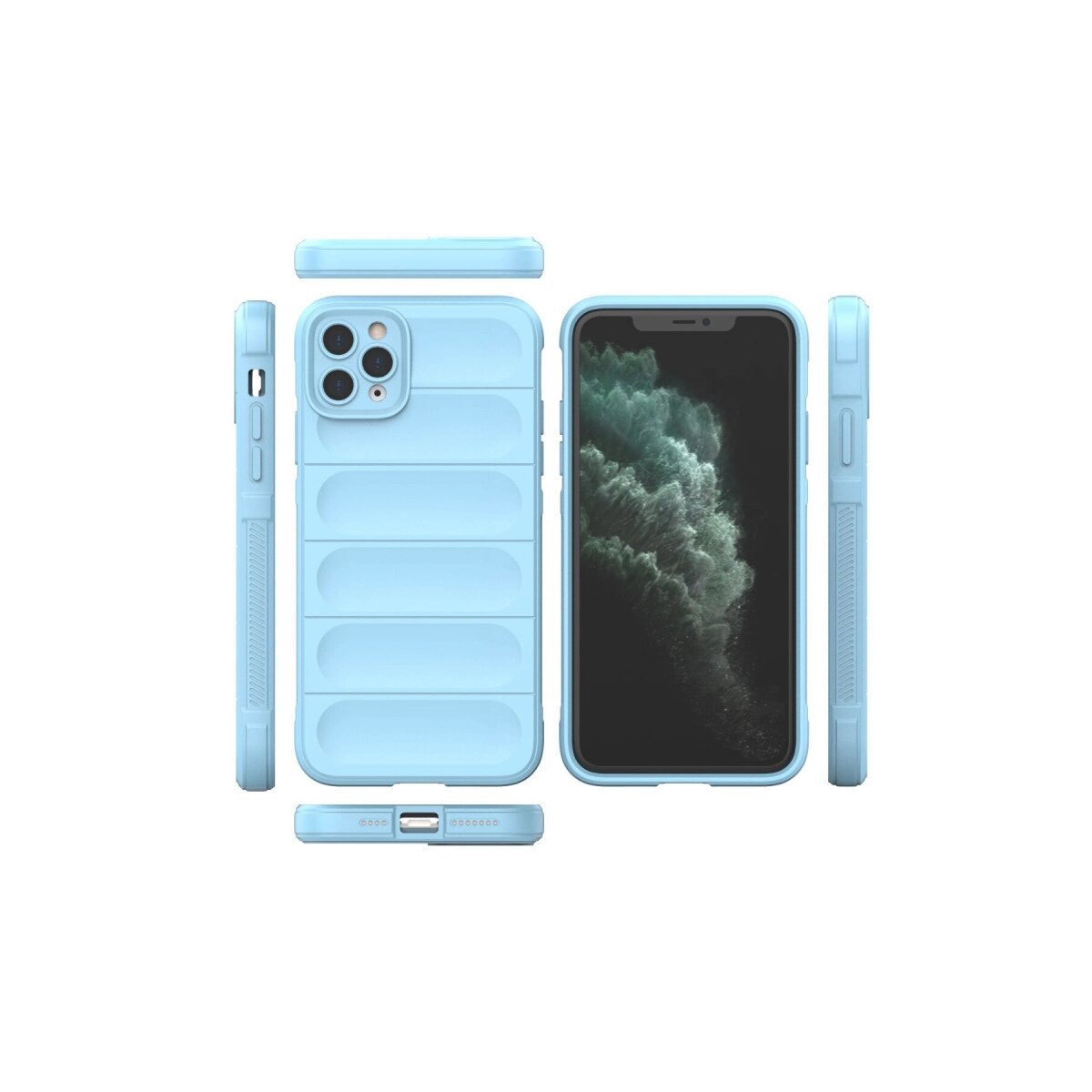 Apple İphone 11 Pro Max Kılıf Optimum Silikon - Sky Blue Apple İphone 11 Pro Max Kılıf Optimum Silikon - Sky Blue