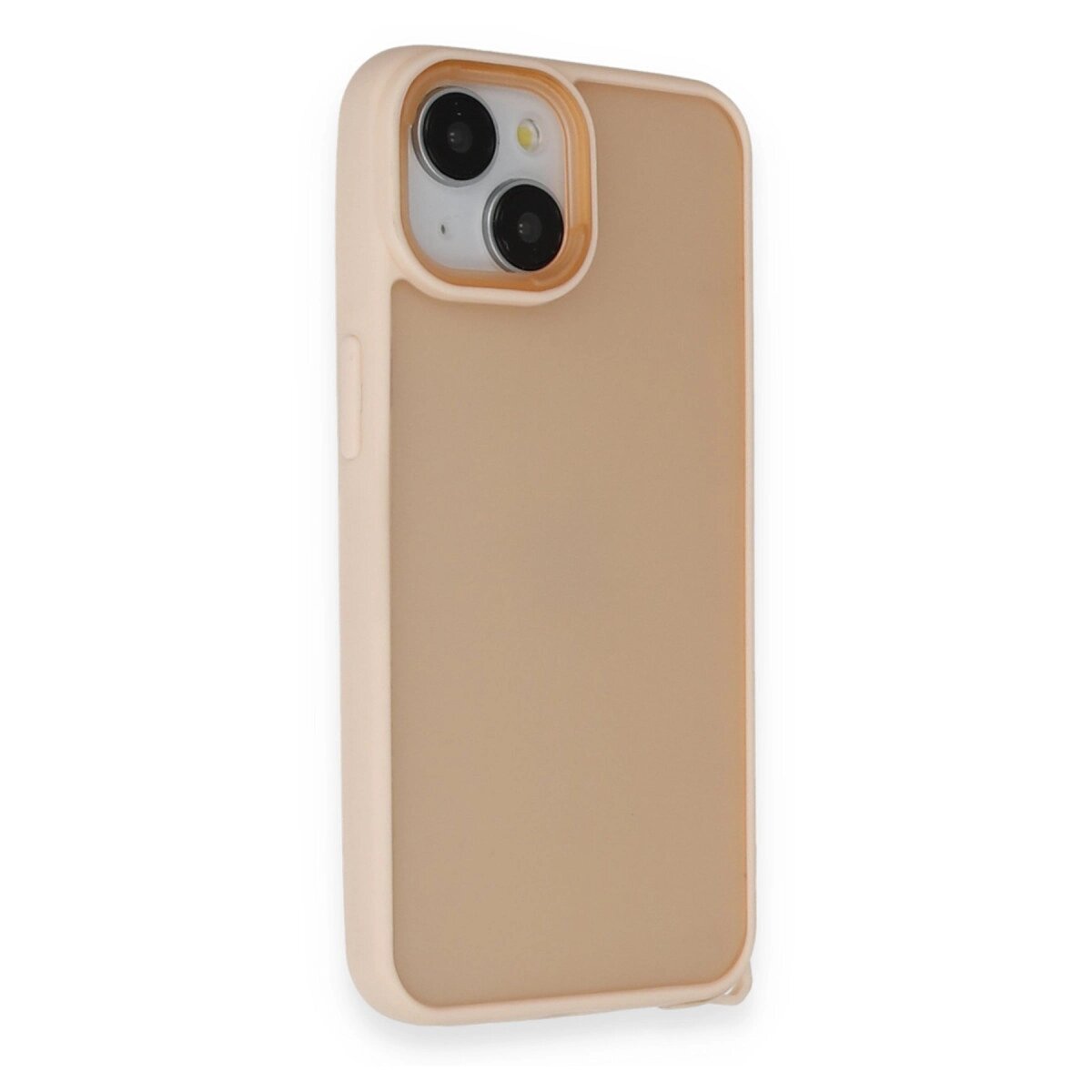 Apple İphone 14 Kılıf Elegant Kapak - Pudra Apple İphone 14 Kılıf Elegant Kapak - Pudra