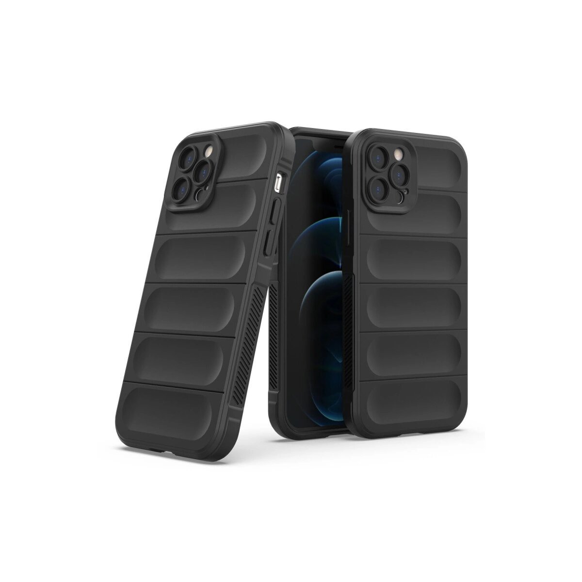 Apple İphone 12 Pro Kılıf Optimum Silikon - Siyah Apple İphone 12 Pro Kılıf Optimum Silikon - Siyah