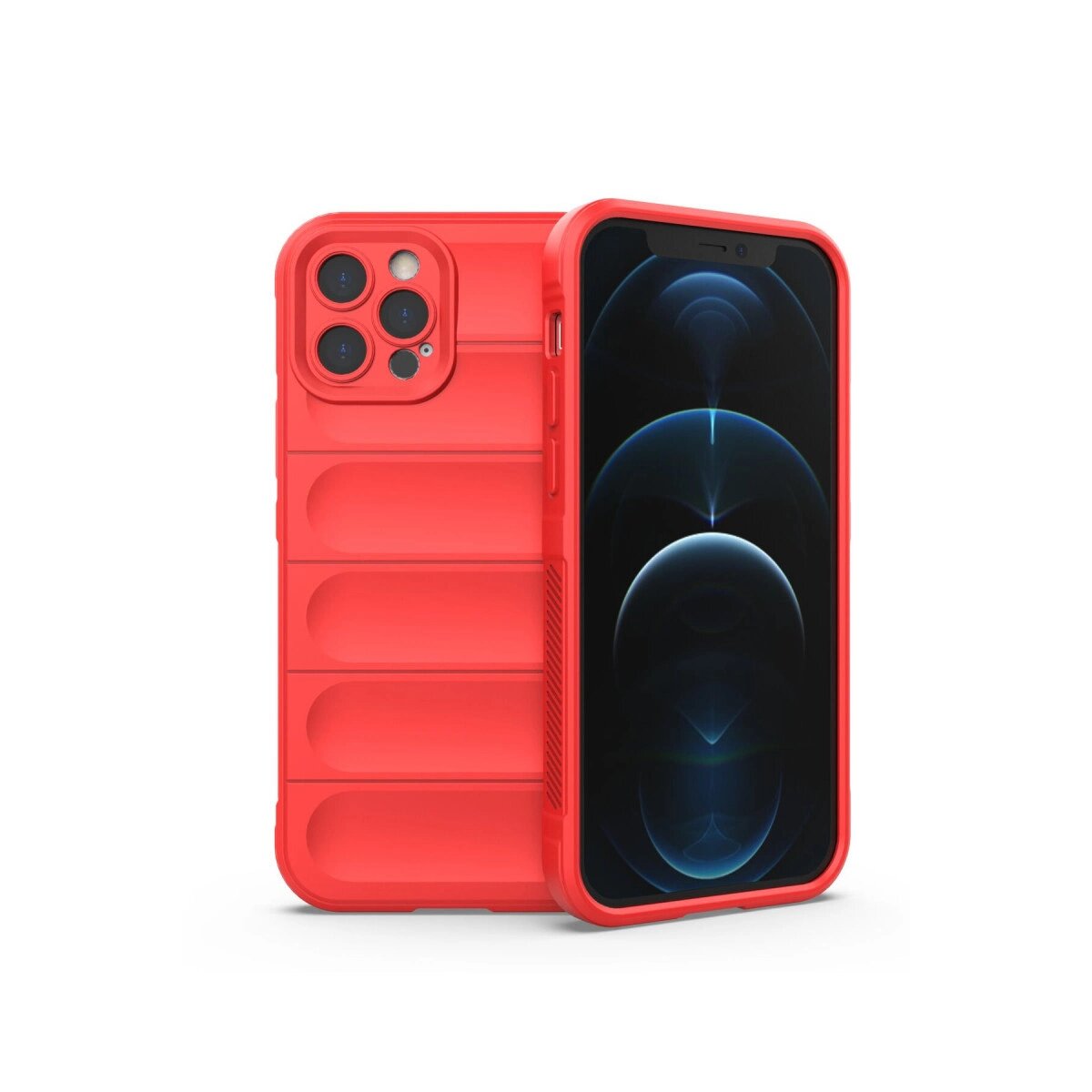 Apple İphone 12 Pro Kılıf Optimum Silikon - Kırmızı Apple İphone 12 Pro Kılıf Optimum Silikon - Kırmızı