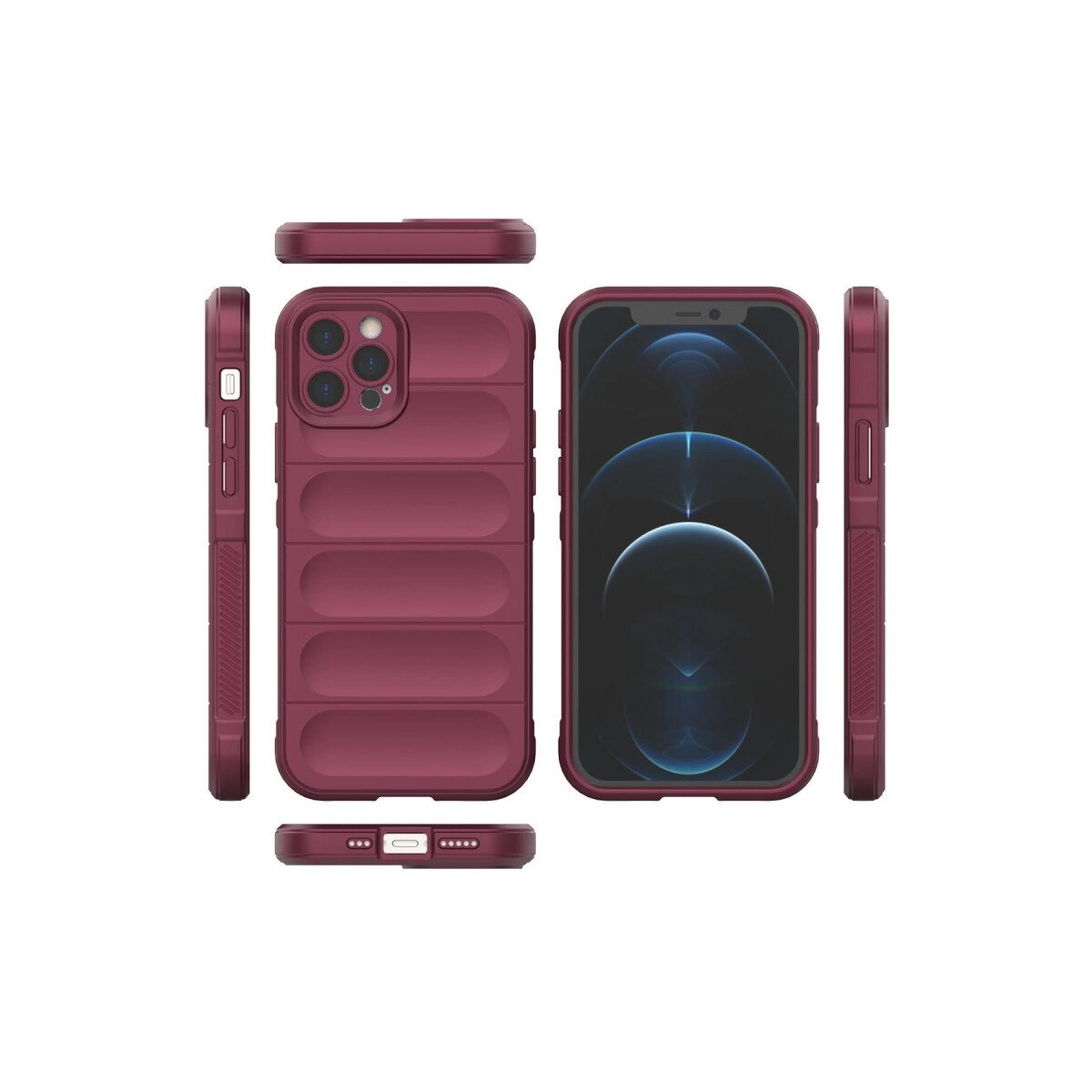 Apple İphone 12 Pro Kılıf Optimum Silikon - Bordo