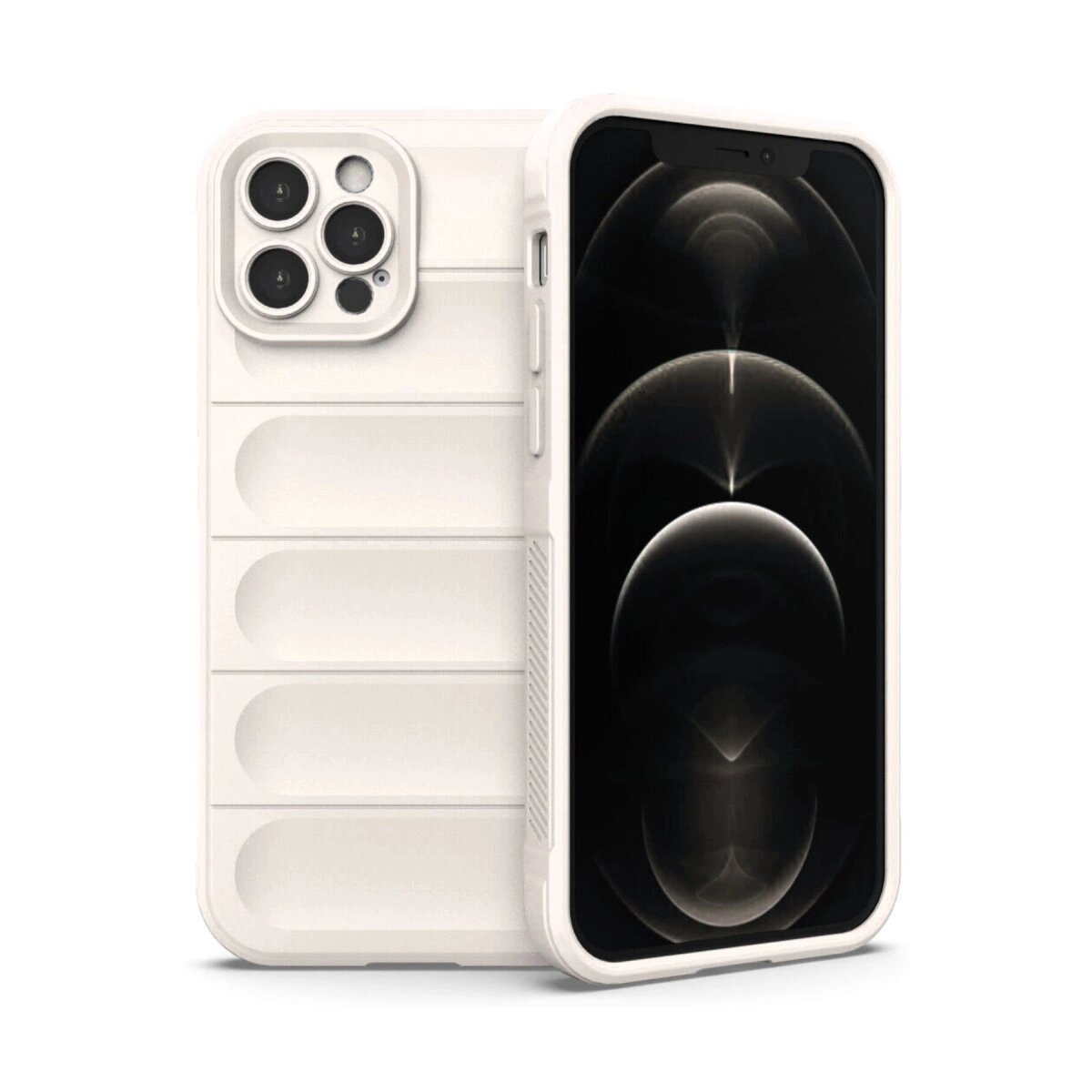 Apple İphone 12 Pro Kılıf Optimum Silikon - Krem Apple İphone 12 Pro Kılıf Optimum Silikon - Krem