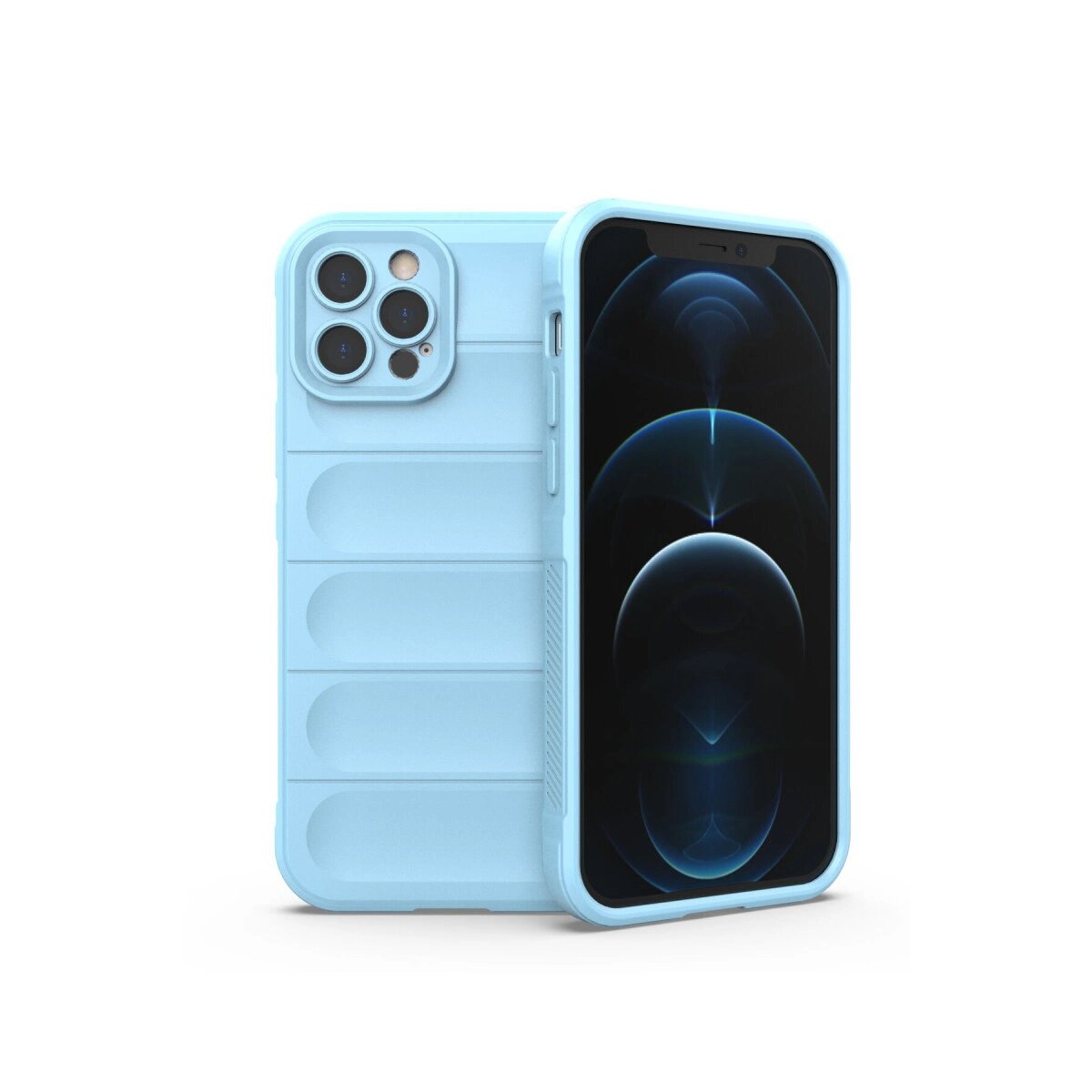 Apple İphone 12 Pro Kılıf Optimum Silikon - Sky Blue Apple İphone 12 Pro Kılıf Optimum Silikon - Sky Blue