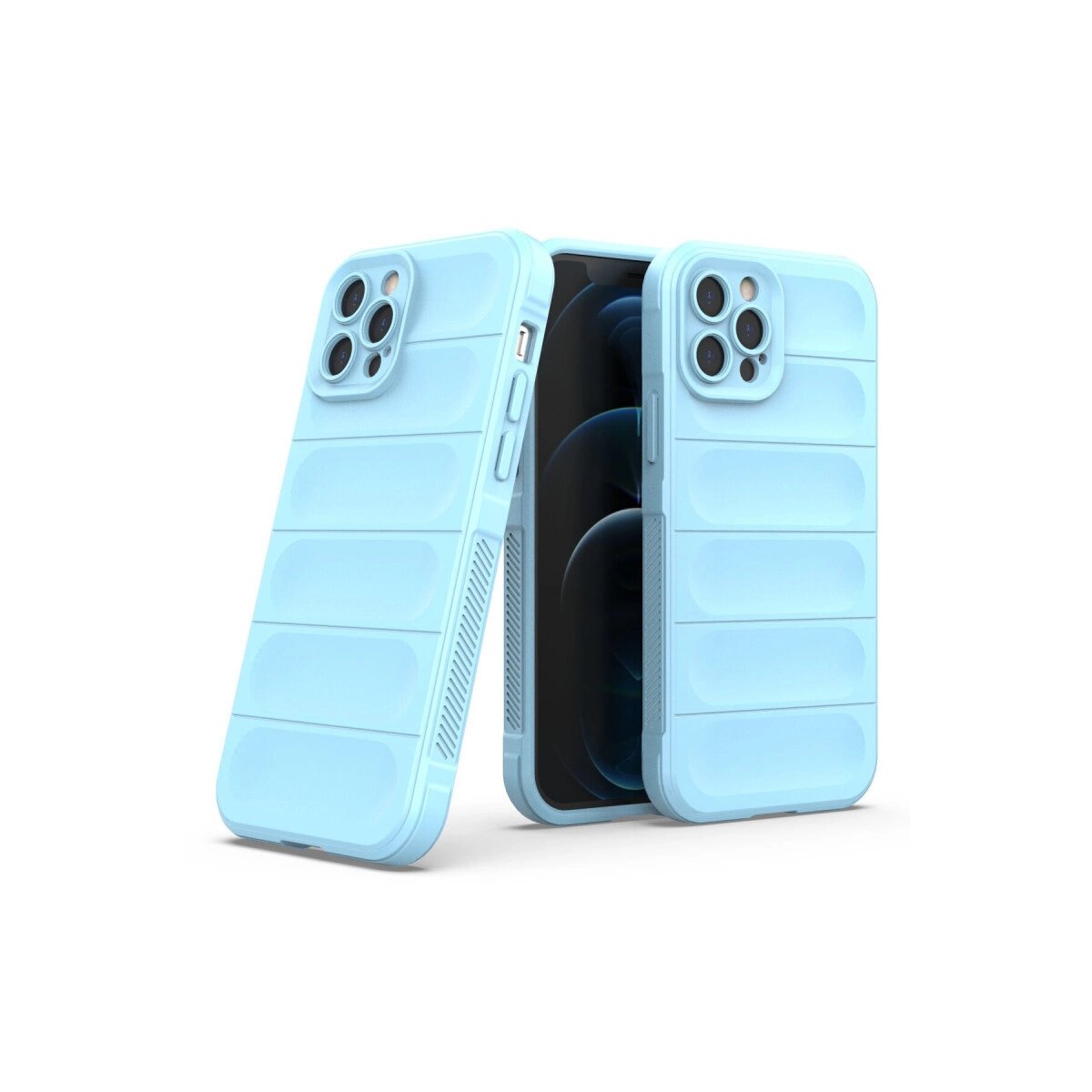 Apple İphone 12 Pro Kılıf Optimum Silikon - Sky Blue Apple İphone 12 Pro Kılıf Optimum Silikon - Sky Blue