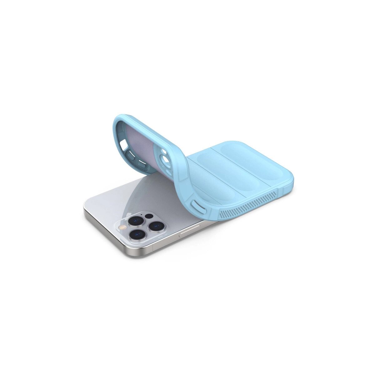 Apple İphone 12 Pro Kılıf Optimum Silikon - Sky Blue Apple İphone 12 Pro Kılıf Optimum Silikon - Sky Blue