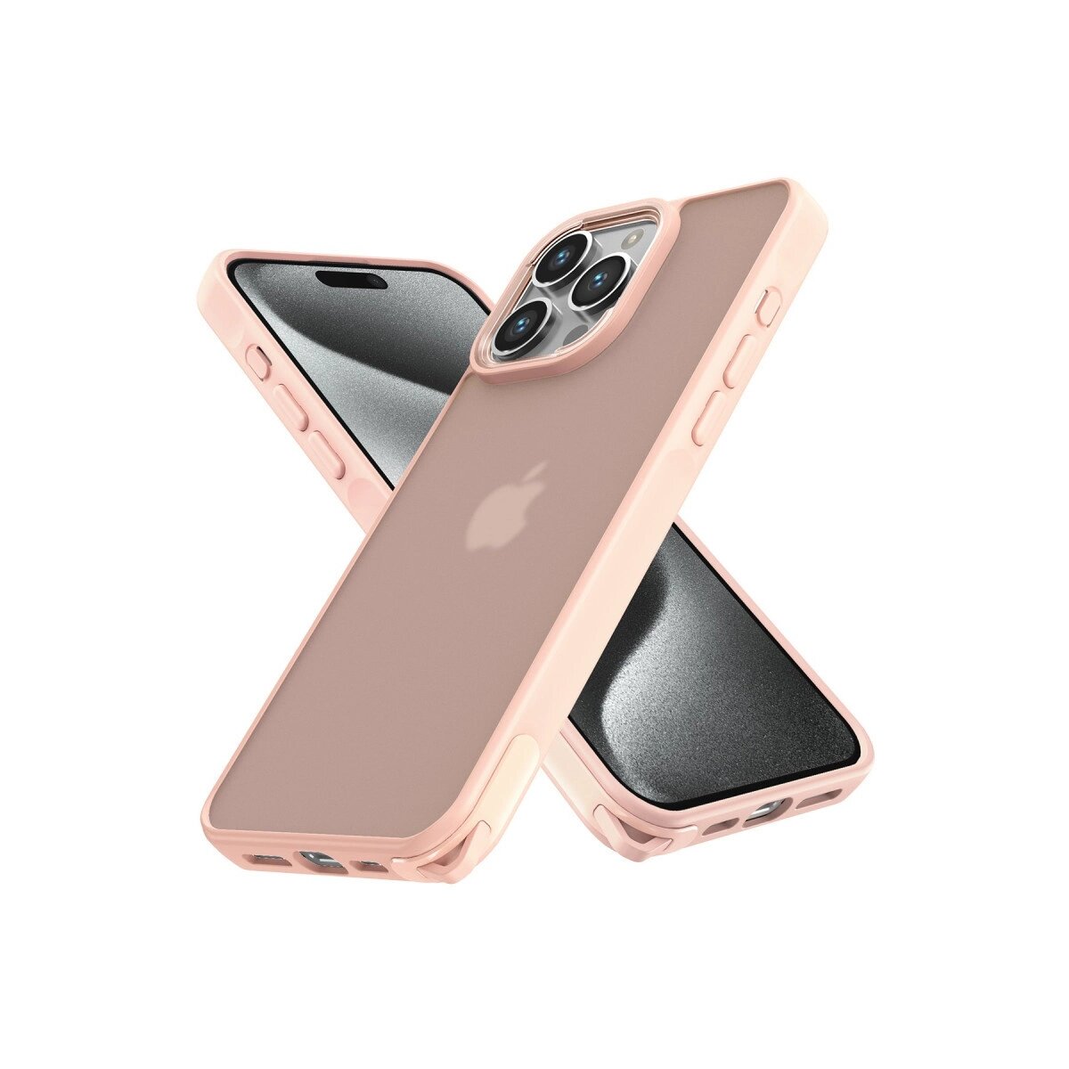 Apple İphone 14 Pro Kılıf Elegant Kapak - Pudra Apple İphone 14 Pro Kılıf Elegant Kapak - Pudra