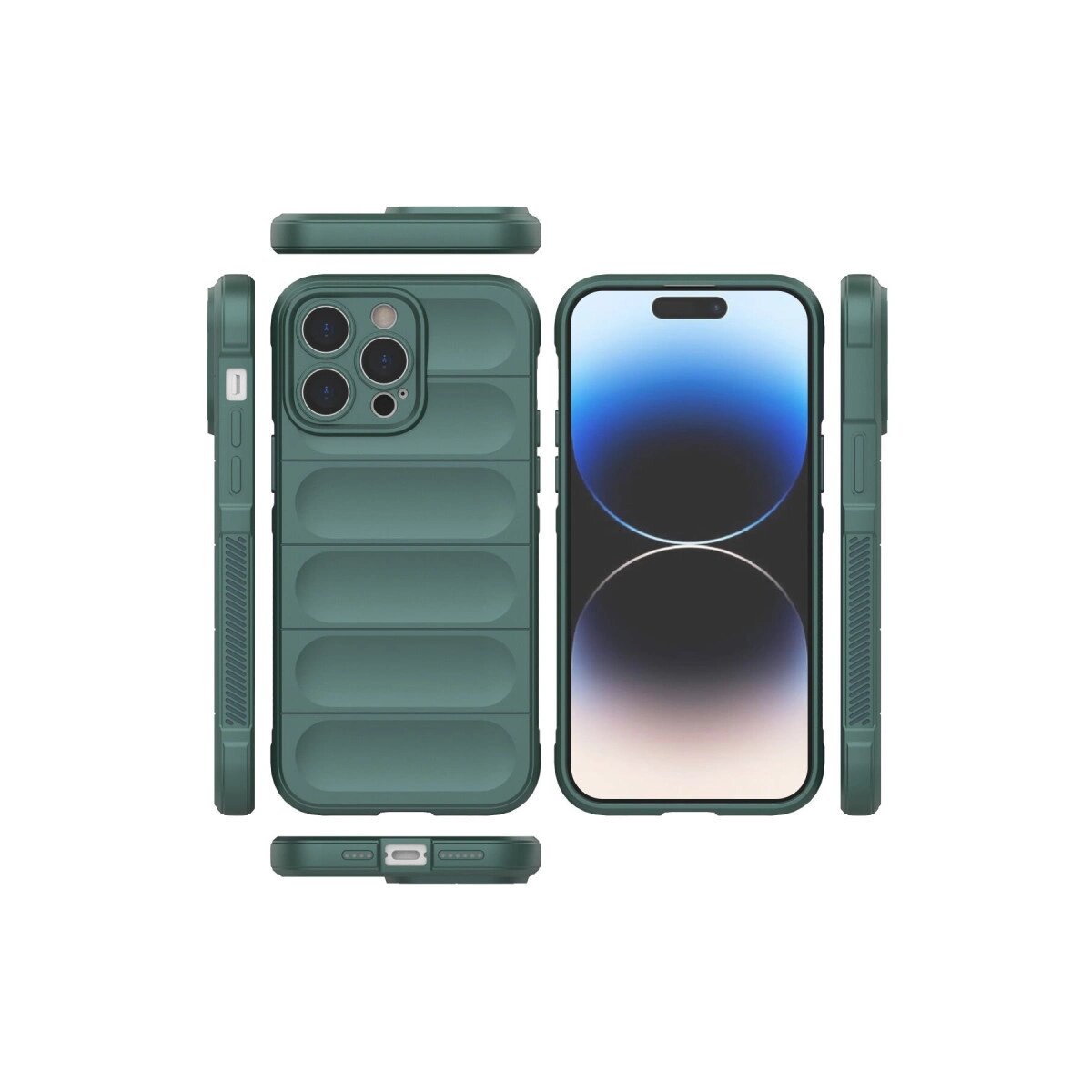 Apple İphone 14 Pro Kılıf Optimum Silikon - Koyu Yeşil Apple İphone 14 Pro Kılıf Optimum Silikon - Koyu Yeşil
