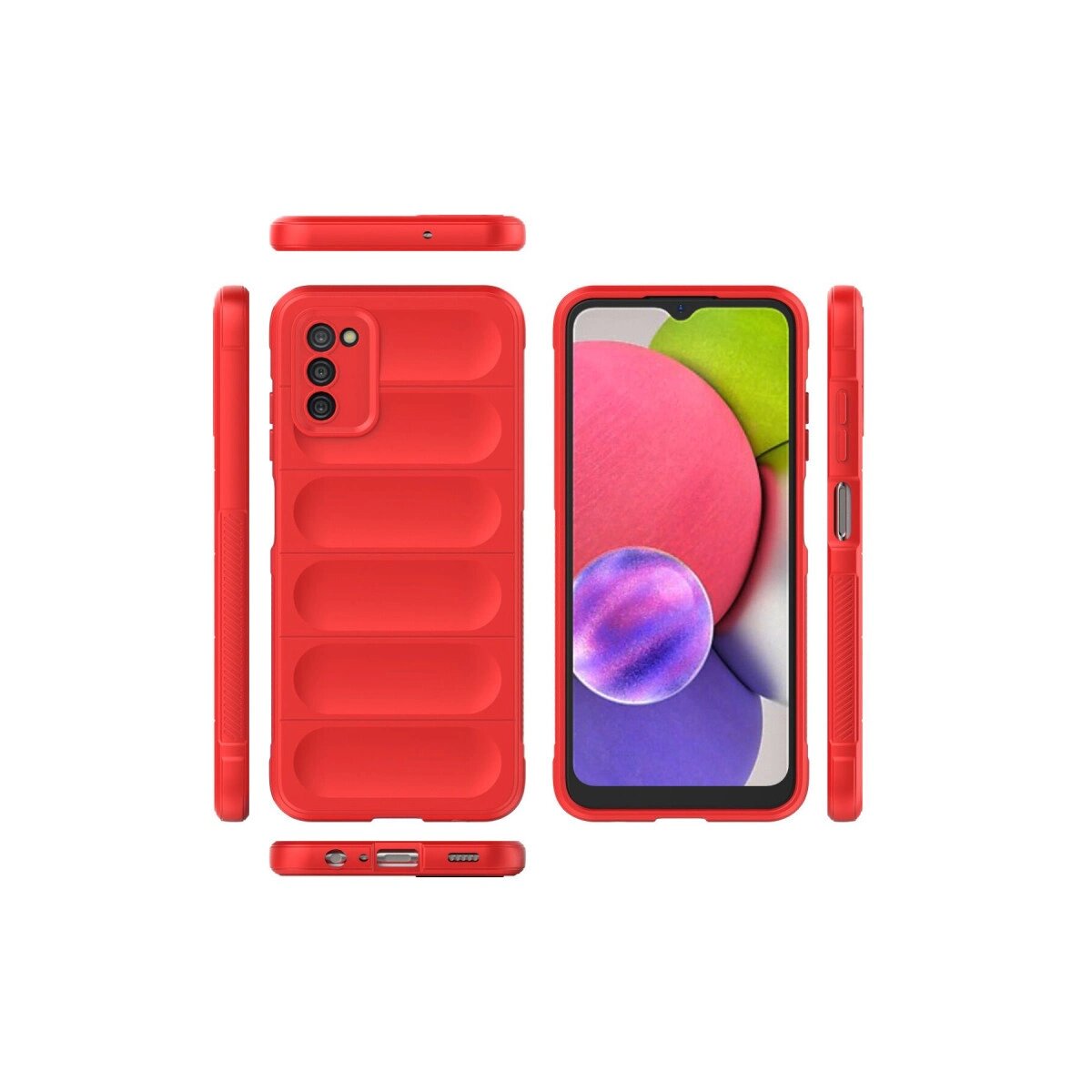 Samsung Galaxy A03s Kılıf Optimum Silikon - Kırmızı Samsung Galaxy A03s Kılıf Optimum Silikon - Kırmızı