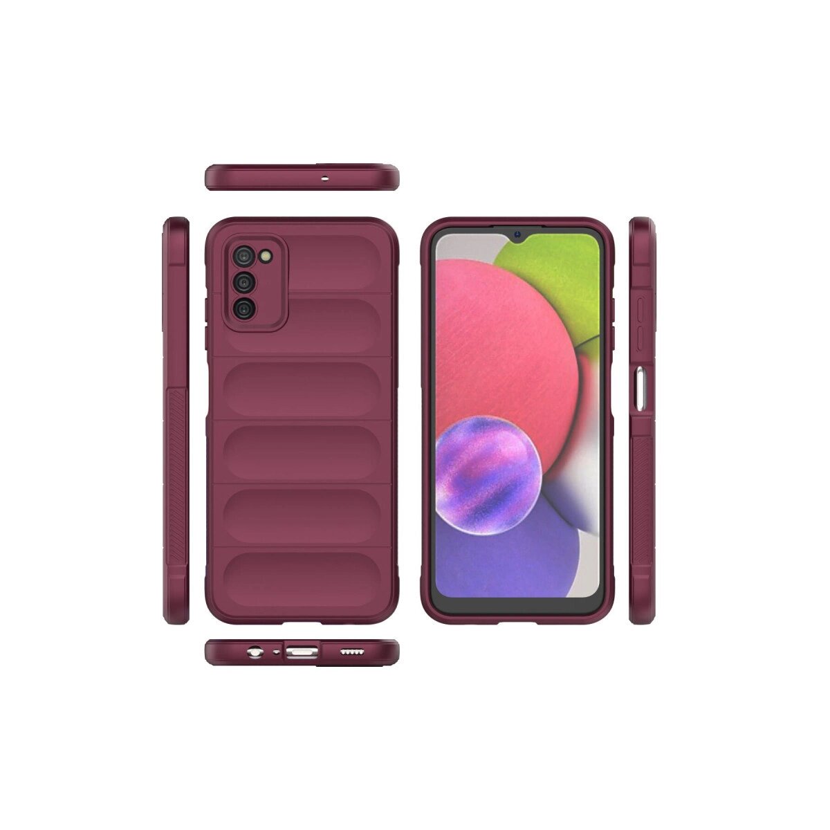 Samsung Galaxy A03s Kılıf Optimum Silikon - Bordo Samsung Galaxy A03s Kılıf Optimum Silikon - Bordo