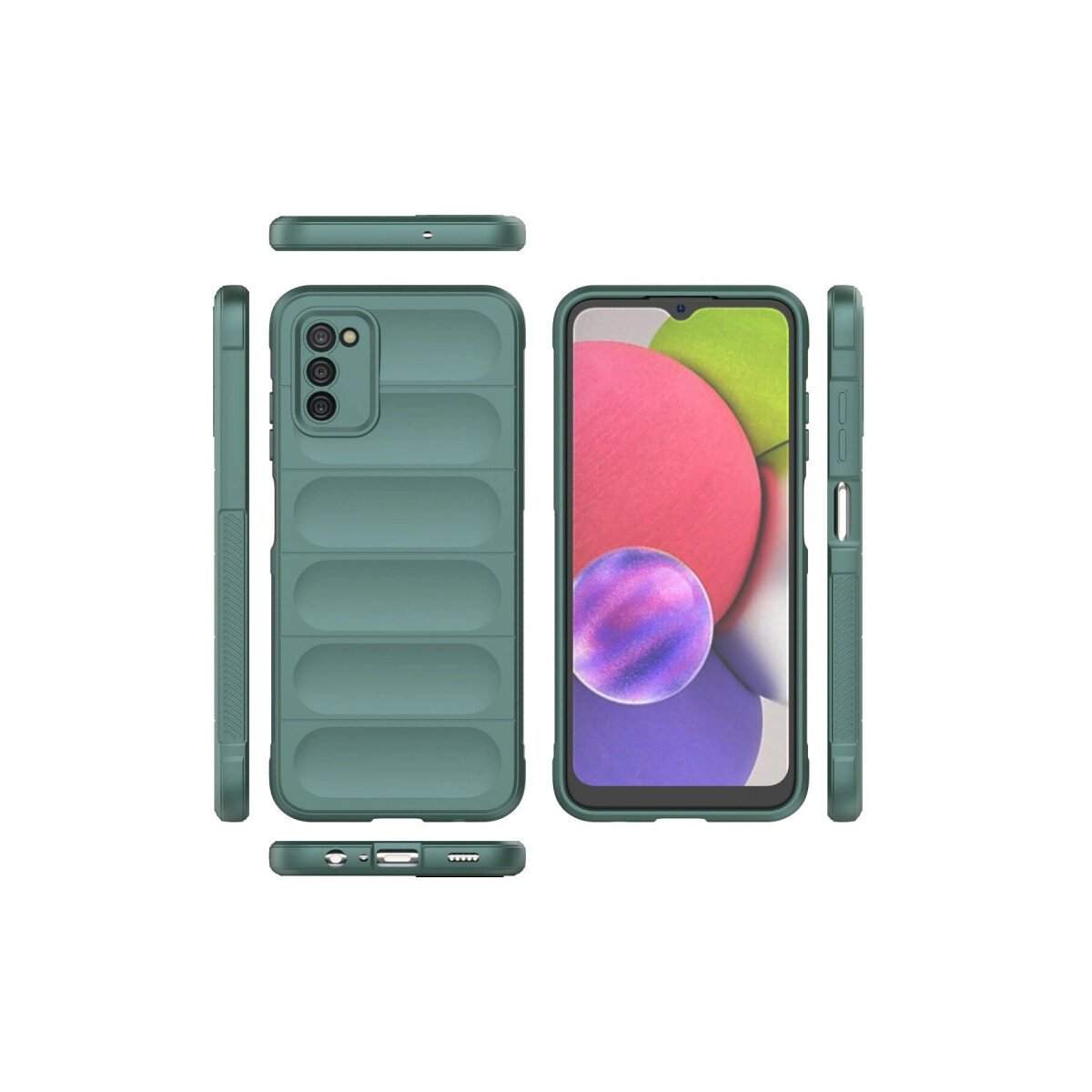 Samsung Galaxy A03s Kılıf Optimum Silikon - Koyu Yeşil Samsung Galaxy A03s Kılıf Optimum Silikon - Koyu Yeşil