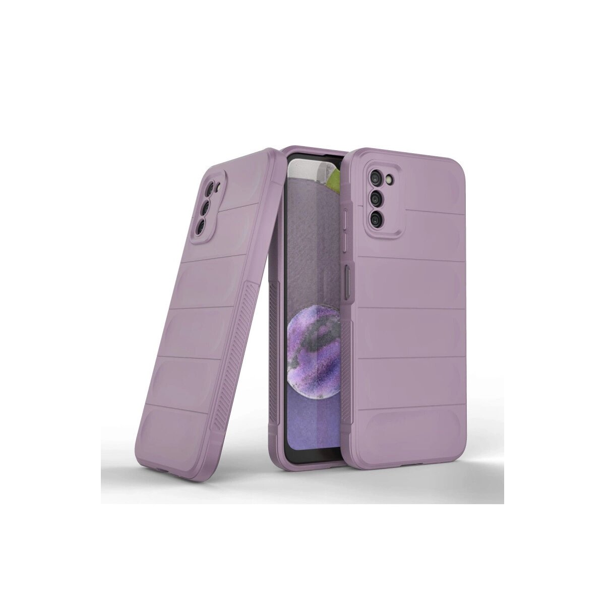 Samsung Galaxy A03s Kılıf Optimum Silikon - Mor Samsung Galaxy A03s Kılıf Optimum Silikon - Mor
