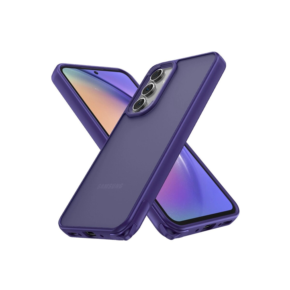 Samsung Galaxy A05s Kılıf Elegant Kapak - Derin Mor Samsung Galaxy A05s Kılıf Elegant Kapak - Derin Mor