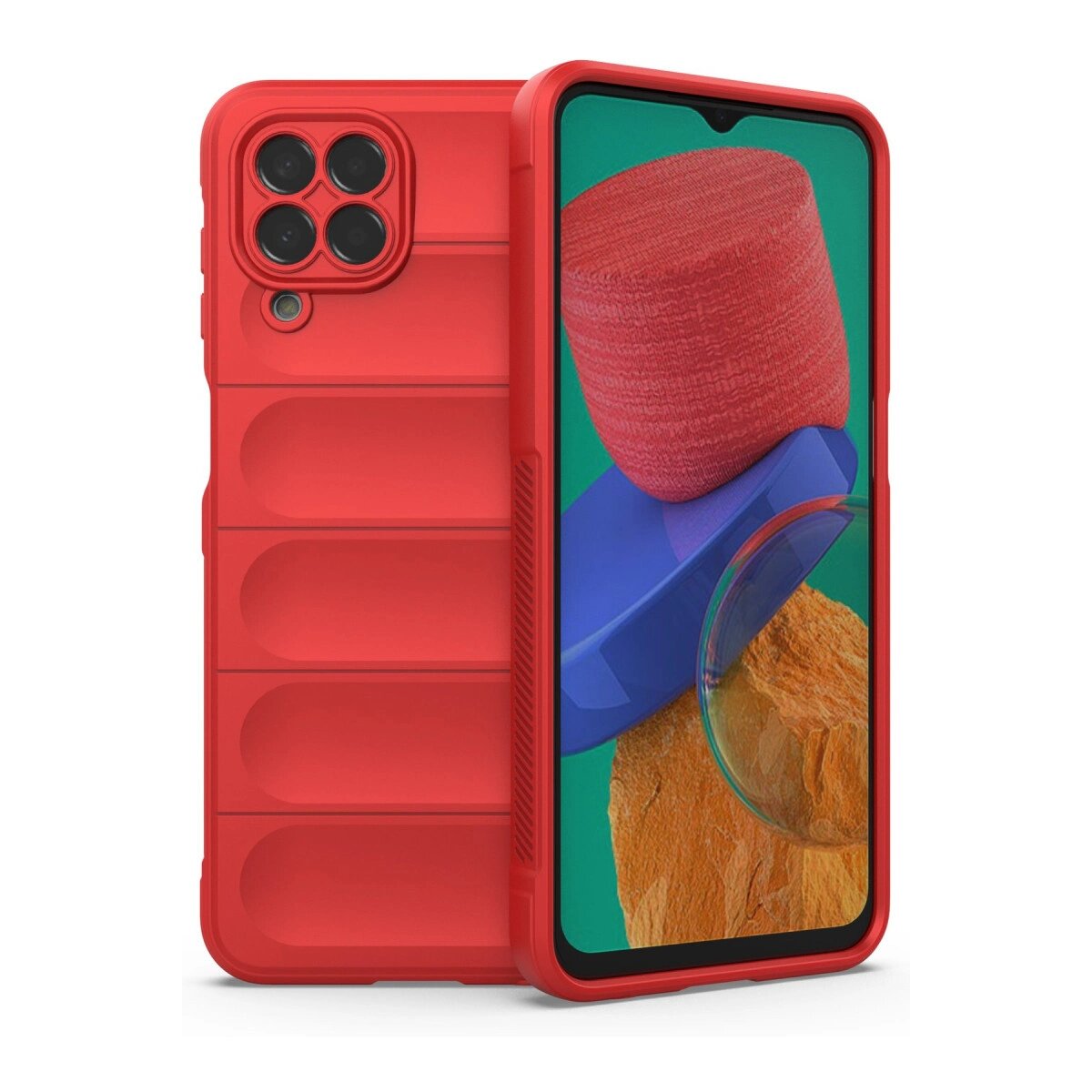 Samsung Galaxy M33 Kılıf Optimum Silikon - Kırmızı Samsung Galaxy M33 Kılıf Optimum Silikon - Kırmızı