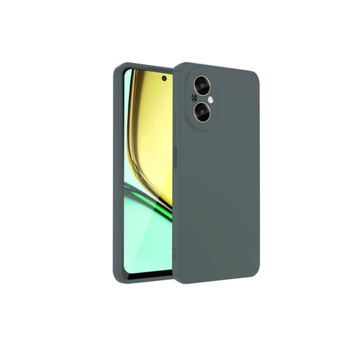 Realme 12 Lite Kılıf First Silikon - Koyu Yeşil Realme 12 Lite Kılıf First Silikon - Koyu Yeşil