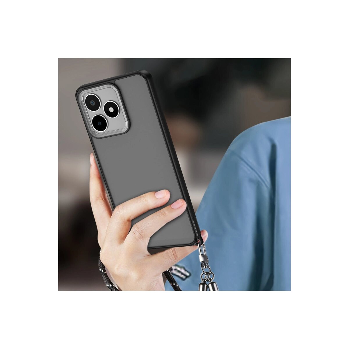 Realme C53 Kılıf Elegant Kapak - Titan Gri Realme C53 Kılıf Elegant Kapak - Titan Gri